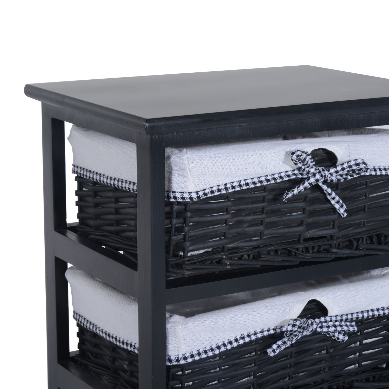 HOMCOM Estantería 5 Cajones Desmontables Armario Auxiliar de Madera