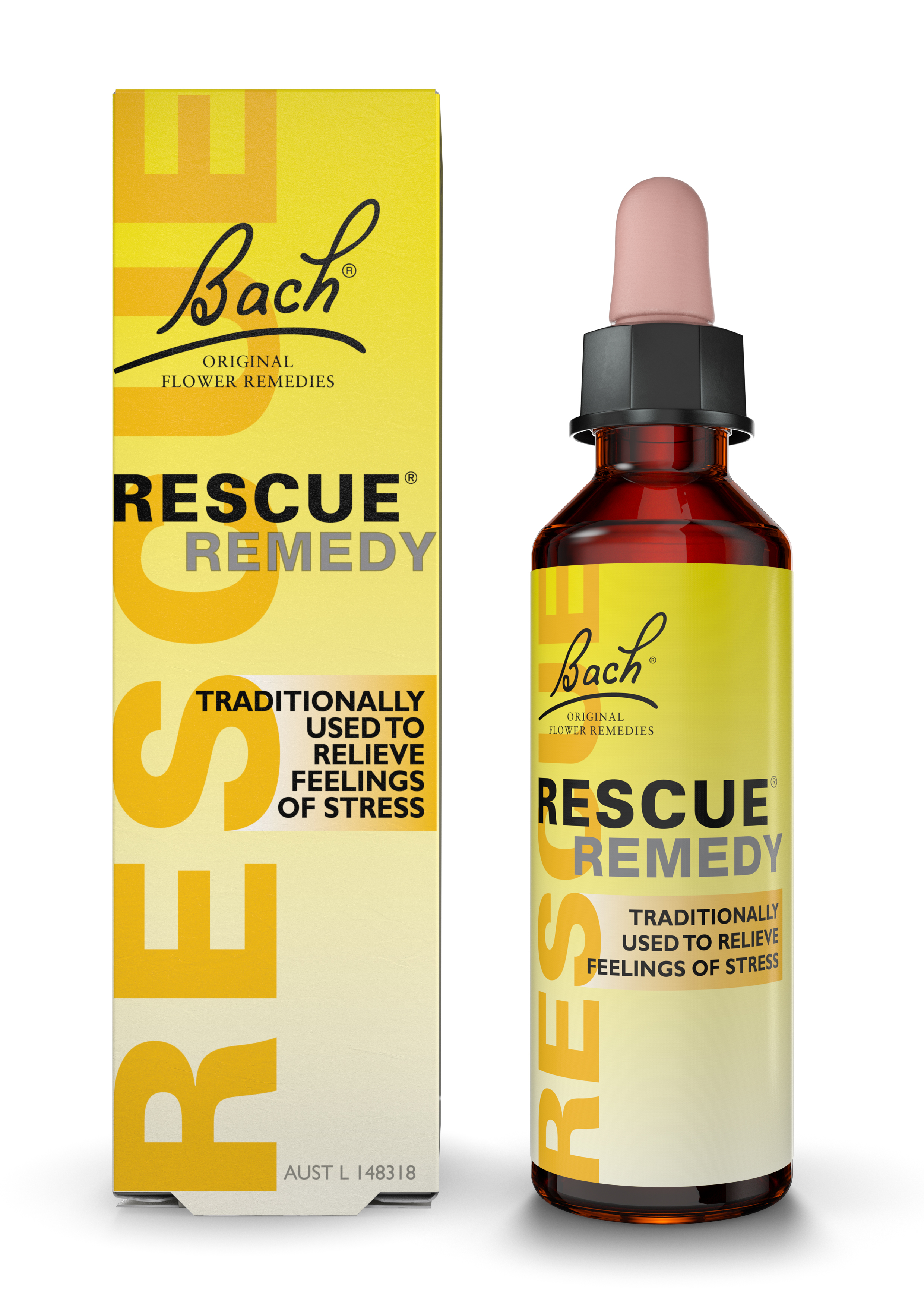 Rescue Remedy 20ml Drops Flower Essence, Natural Stress Relief