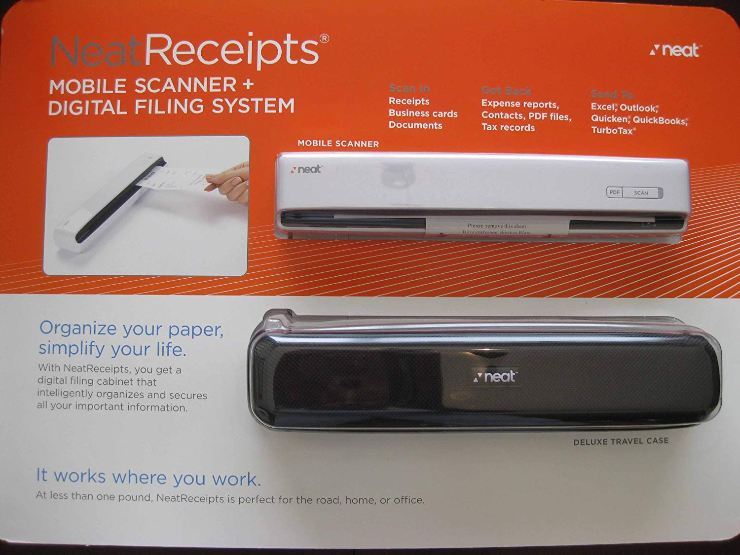 NeatReceipts Mobile Scanner and NeatWorks software Digital Filing