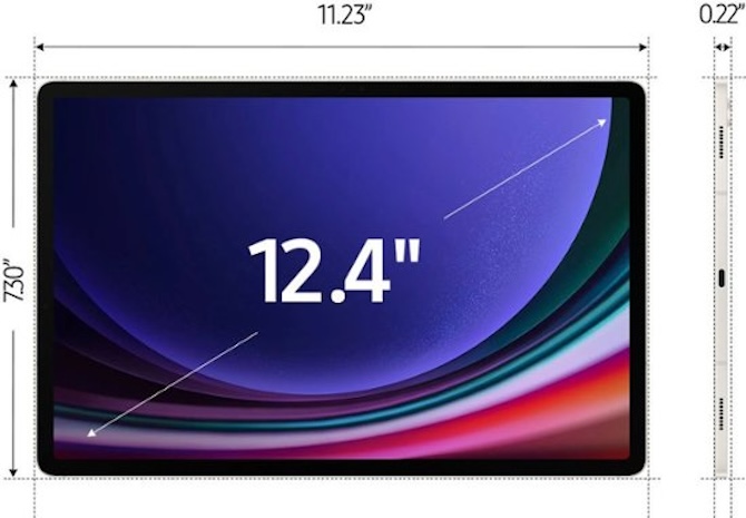 Samsung Galaxy Tab S9+ 12.4" 512GB X810 Wifi Only - Used Poor - Picture 4 of 11