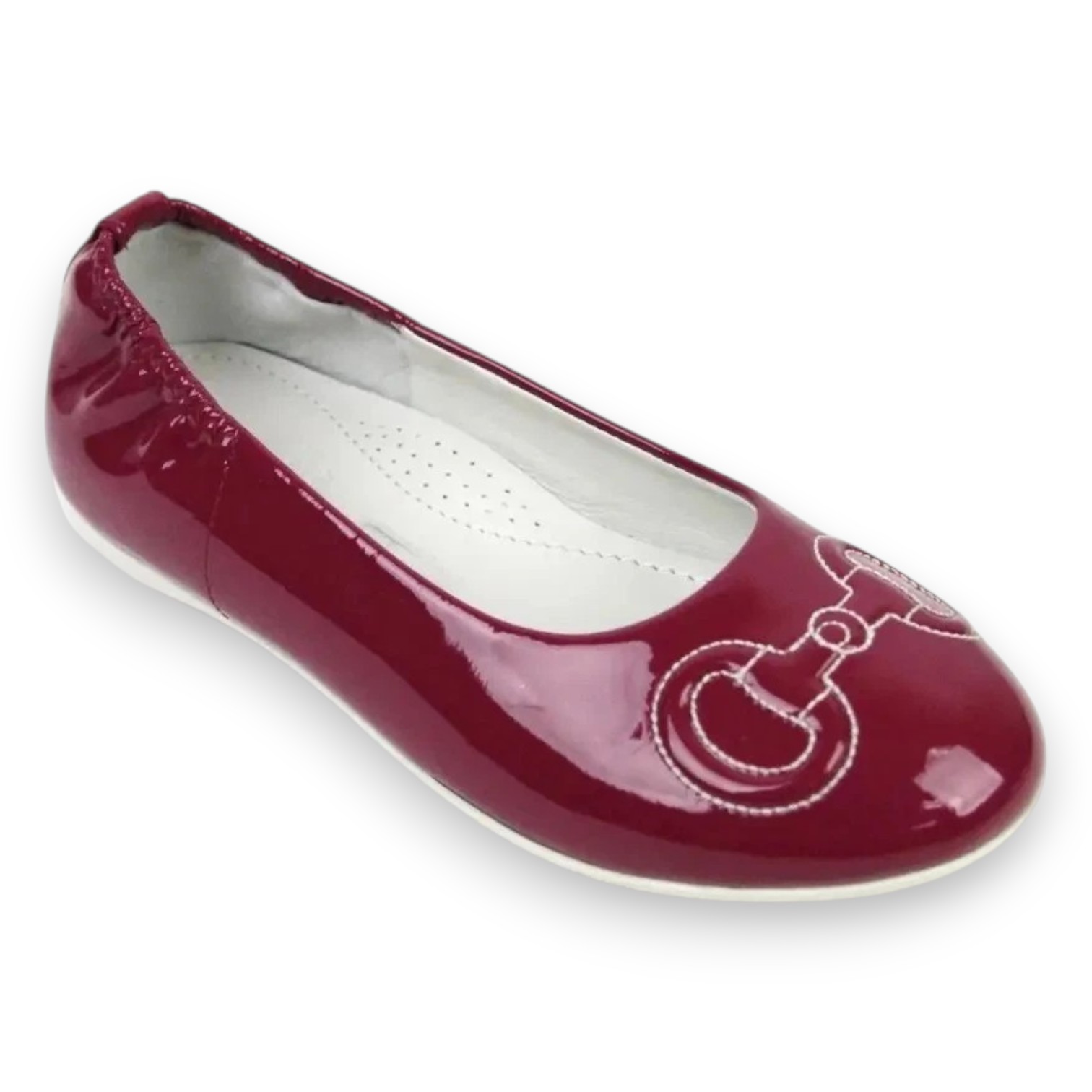 Gucci Kids Horsebit Magenta Patent Leather Ballet Flat (31 G / 13 US)