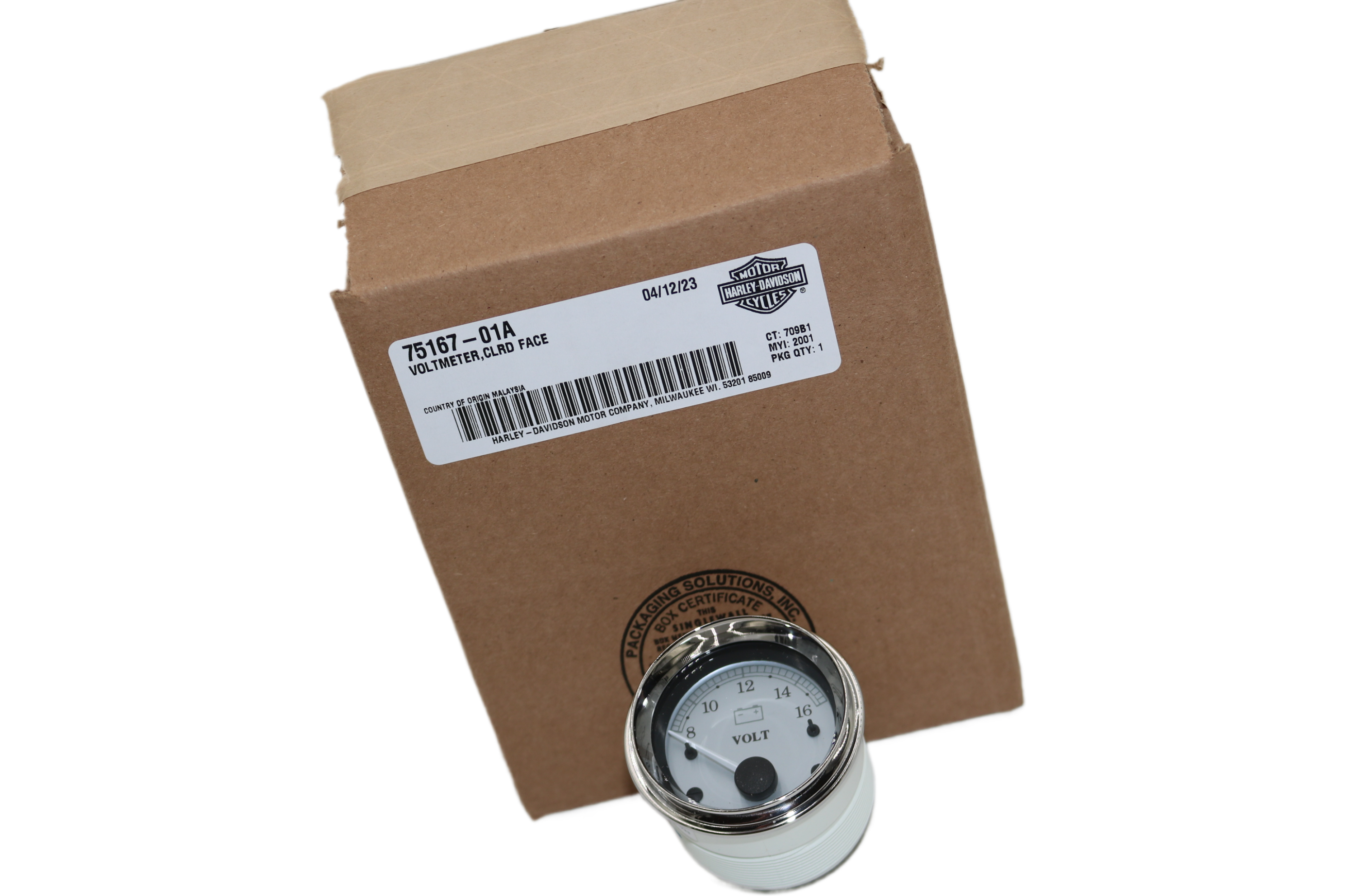 75167-01A NEW OEM 2004-2013 HARLEY-DAVIDSON TOURING VOLT GAUGE