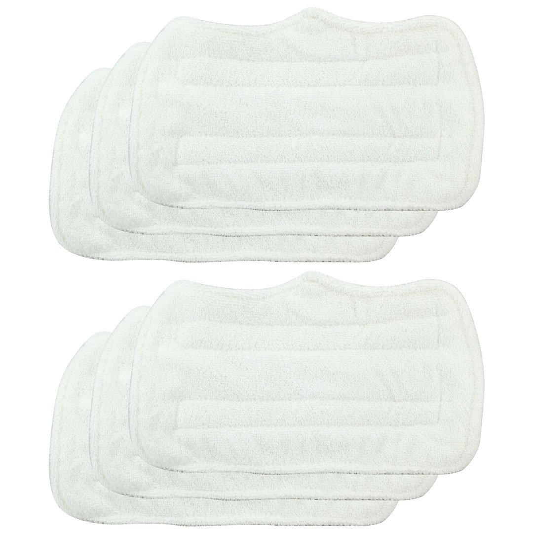 6 Pack Replacement Microfiber Pads Shark Steam Mop Euro Pro S3101 S3250