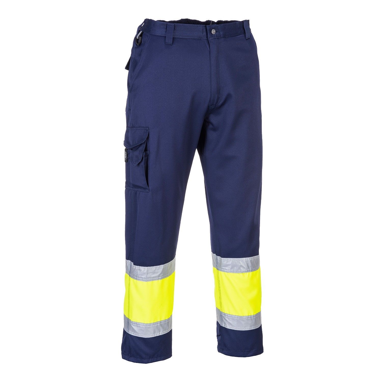 PORTWEST E049 navy/yellow or orange hi-vis two tone combat trousers size S-XXL | eBay