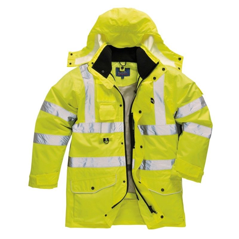 Portwest Hi Vis Bomber Jacket High Visibility Waterproof Coat Jacket Viz XS-5XL