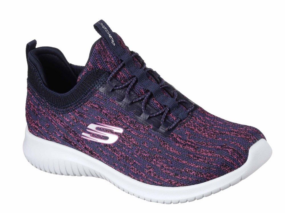 Skechers SK12831 Ultra Flex Bright Trainer Horizon Navy Rose Ladies Slip on Trainer Bright 3-8 71e62b Skechers SK12831 Ultra Flex Bright Trainer Horizon Navy Rose Ladies Slip on Trainer Bright 3-8 71e62b