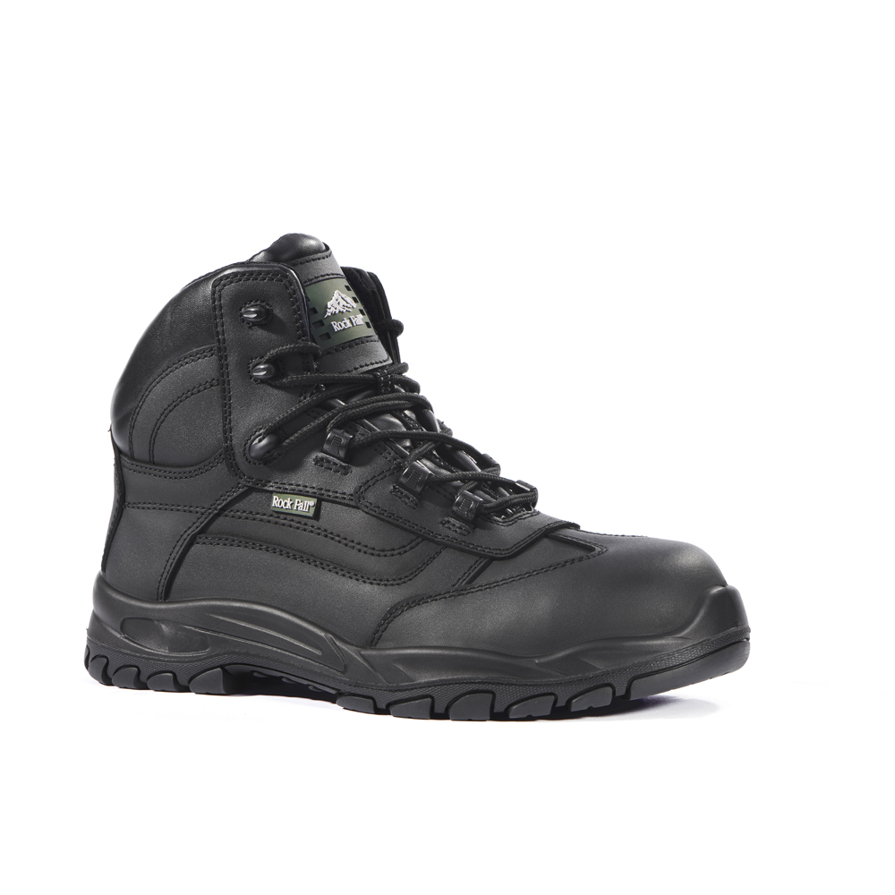 brown or honey safety boot with midsole Rock Fall RF440 Flint light S3 black