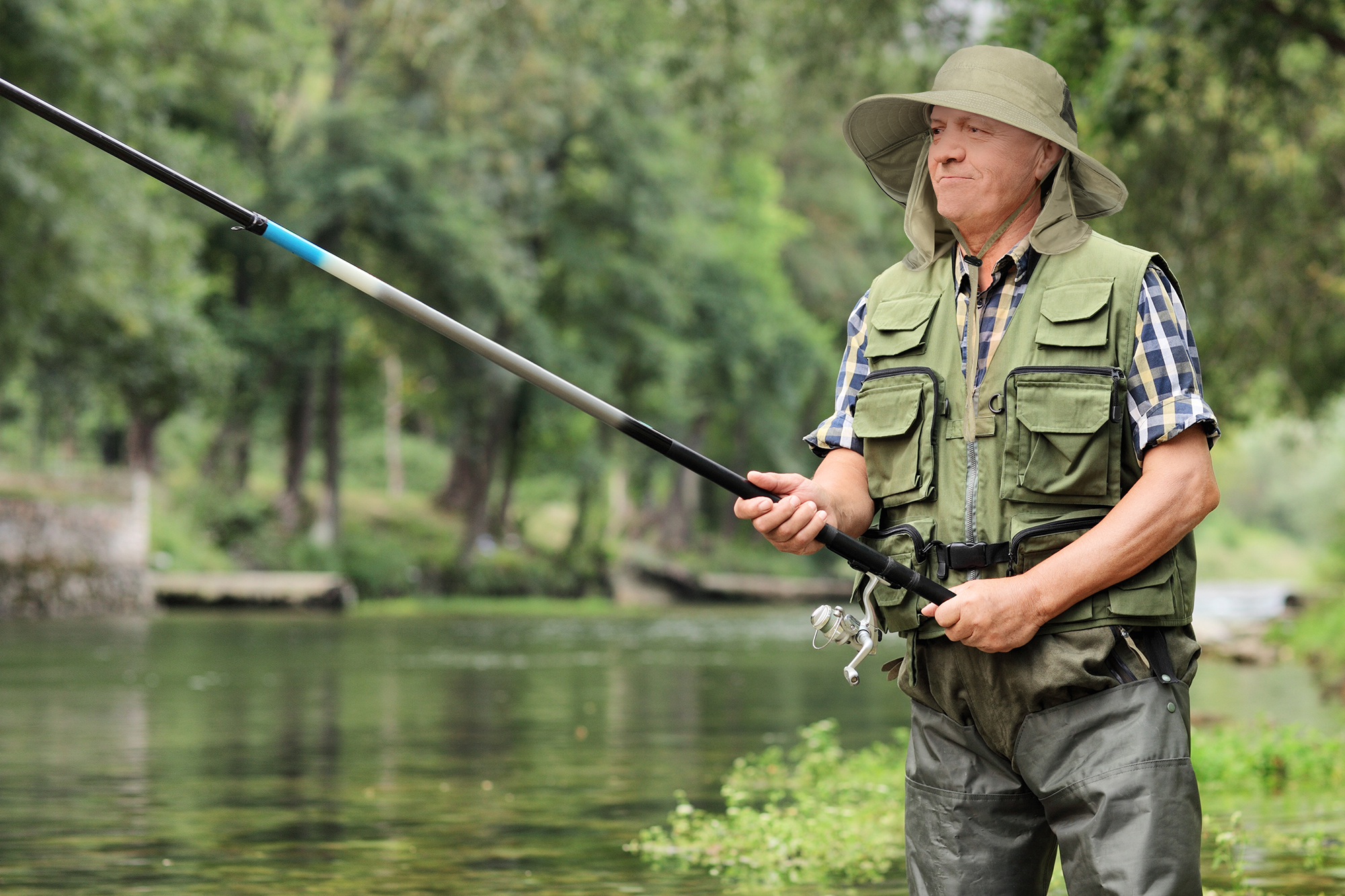 Mens Wide Brim Sun Hat with Neck Flap Fishing Safari Cap for Outdoor Hiking - Picture 35 of 42