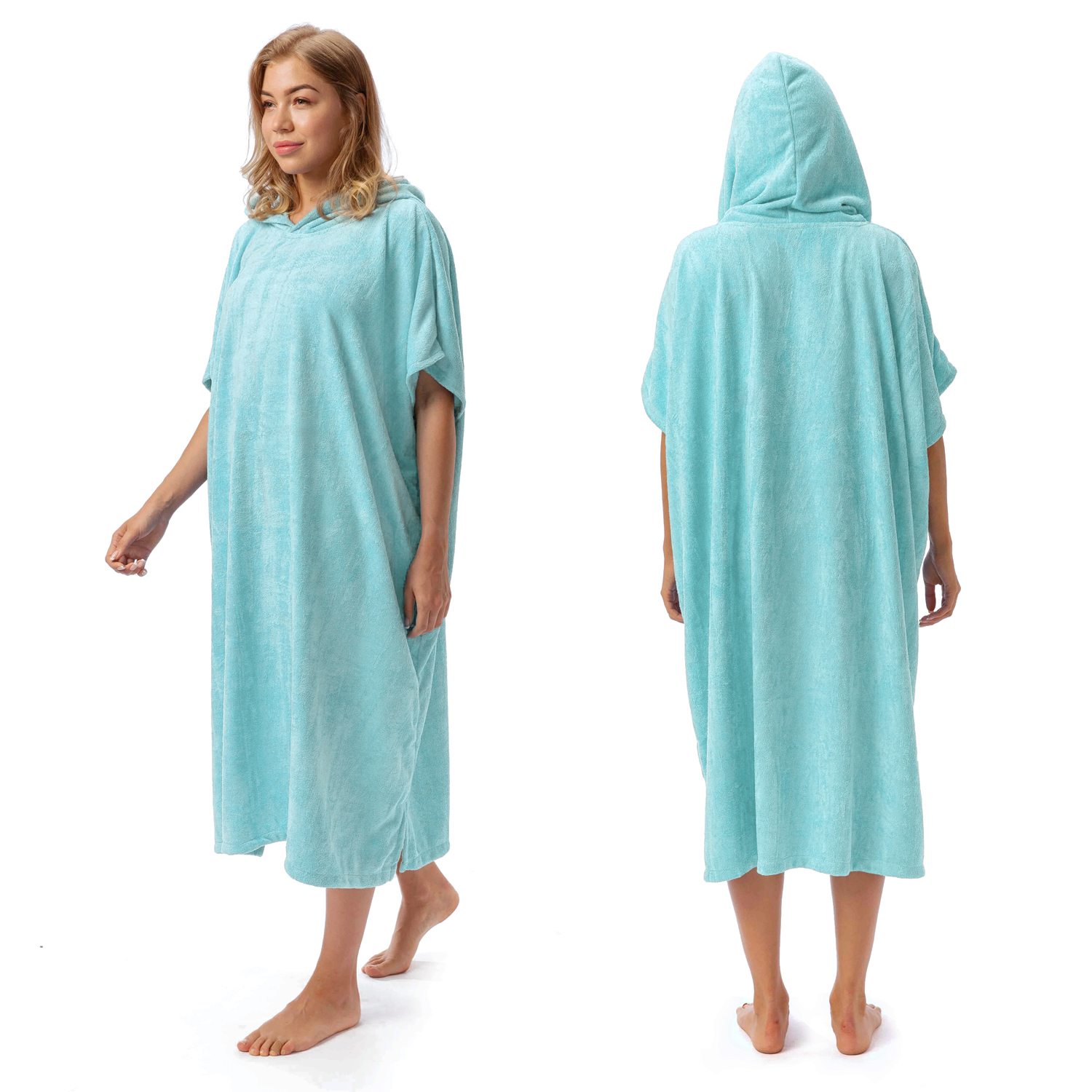 hooded beach towel dress Acapulco Dress Blue / XS main image 1