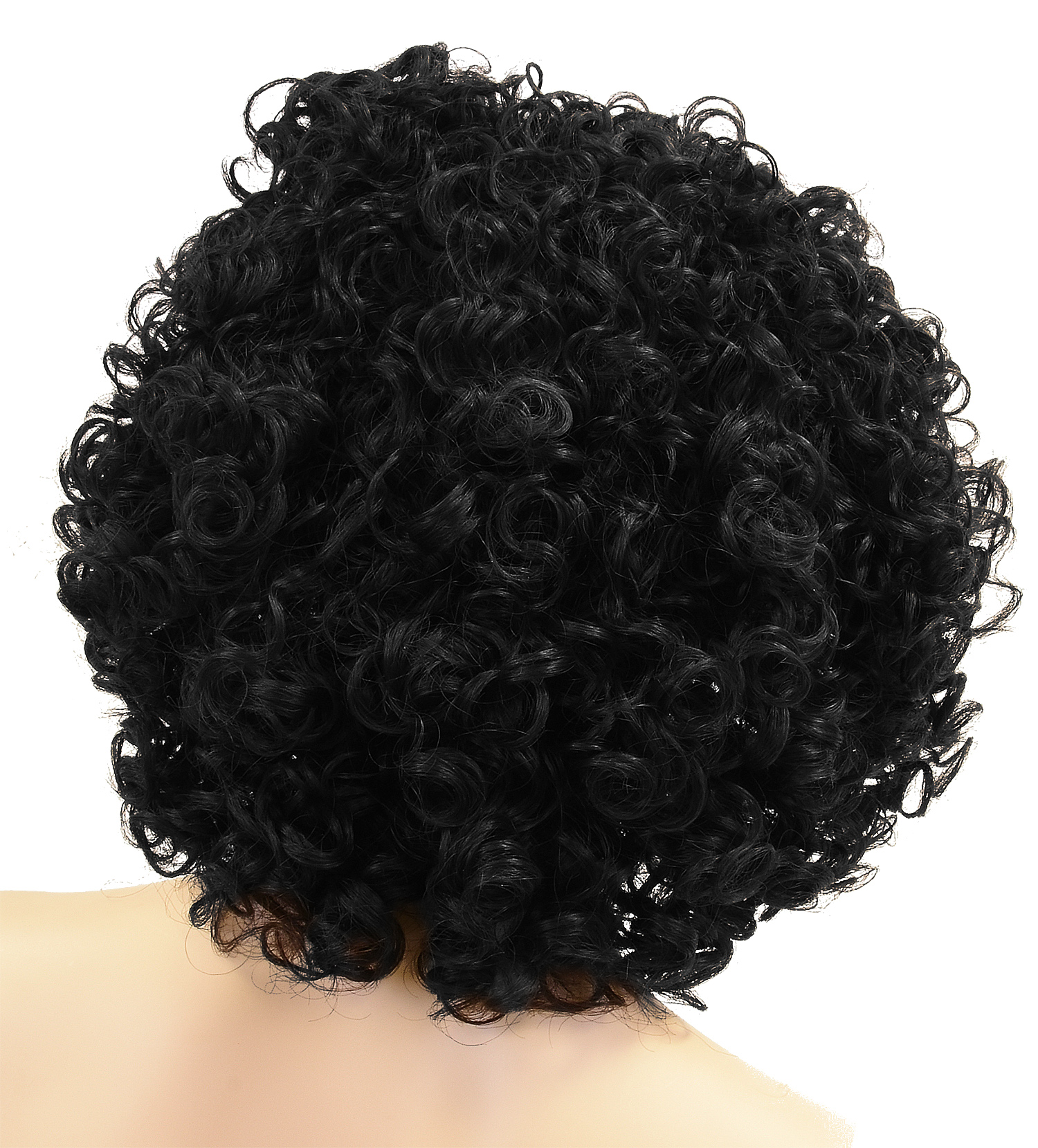 Curly Afro Wig with Bangs Short Kinky Curly Wigs for Black Women Black Hair New - Picture 23 of 44