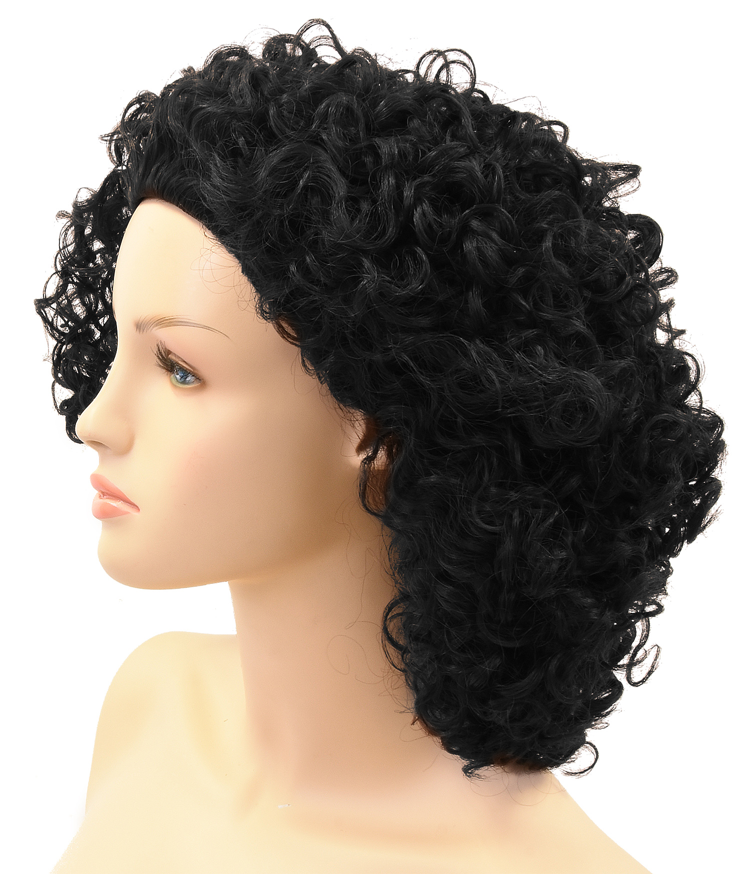 Curly Afro Wig with Bangs Short Kinky Curly Wigs for Black Women Black Hair New - Picture 22 of 44