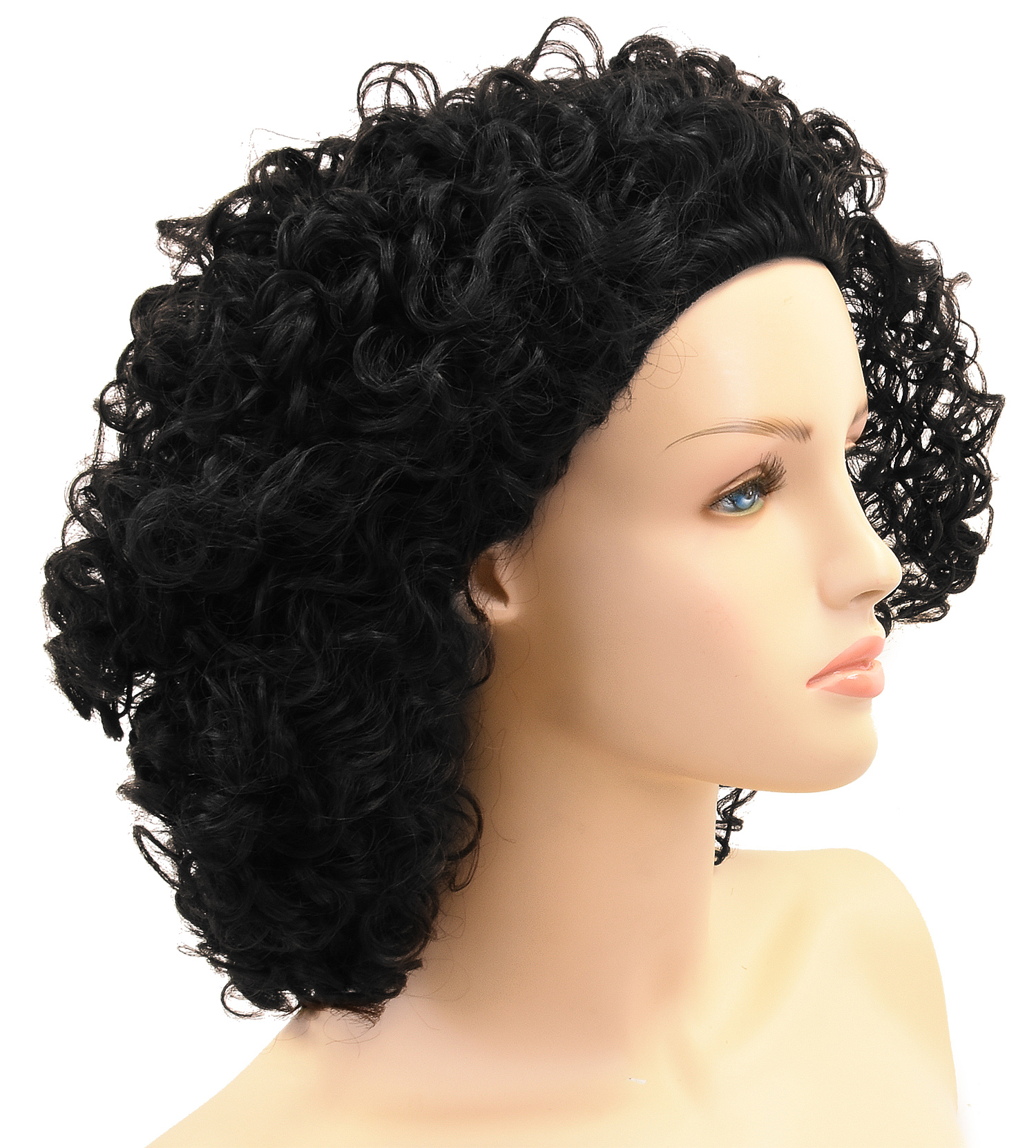 Curly Afro Wig with Bangs Short Kinky Curly Wigs for Black Women Black Hair New - Picture 21 of 44