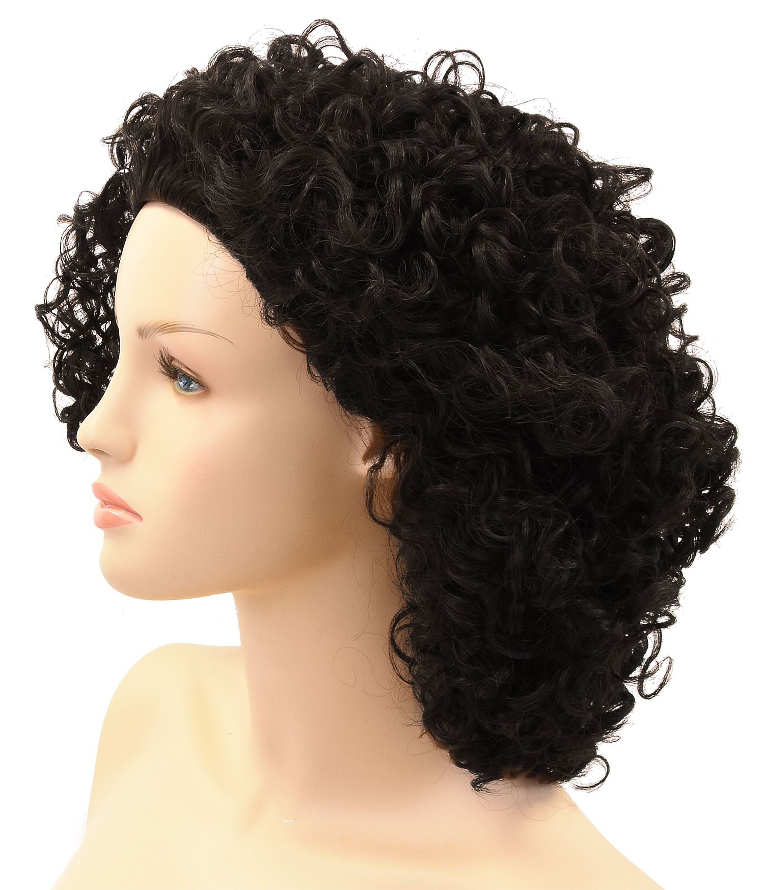 Curly Afro Wig with Bangs Short Kinky Curly Wigs for Black Women Black Hair New - Picture 36 of 44