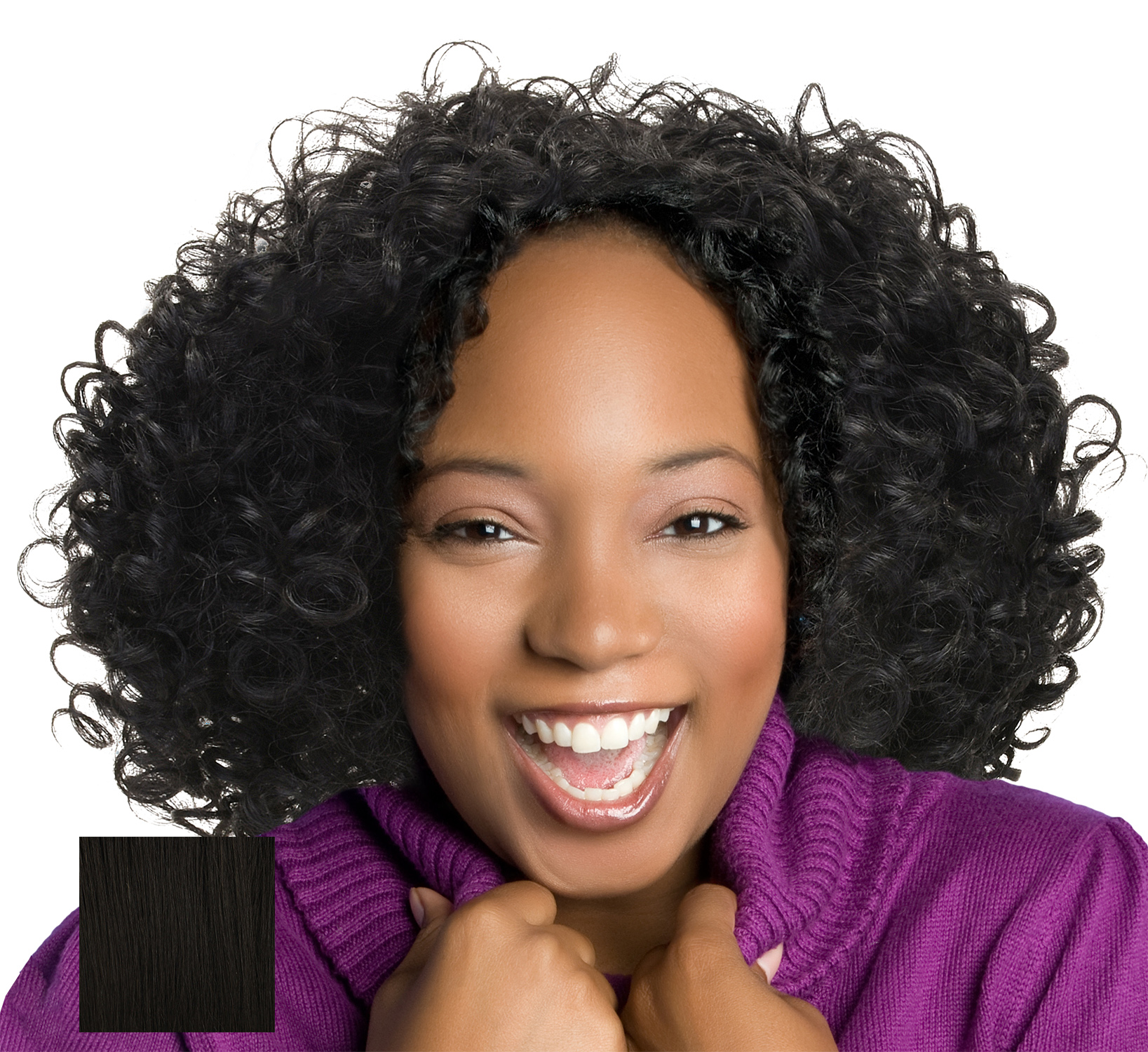 Curly Afro Wig with Bangs Short Kinky Curly Wigs for Black Women Black Hair New - Picture 33 of 44