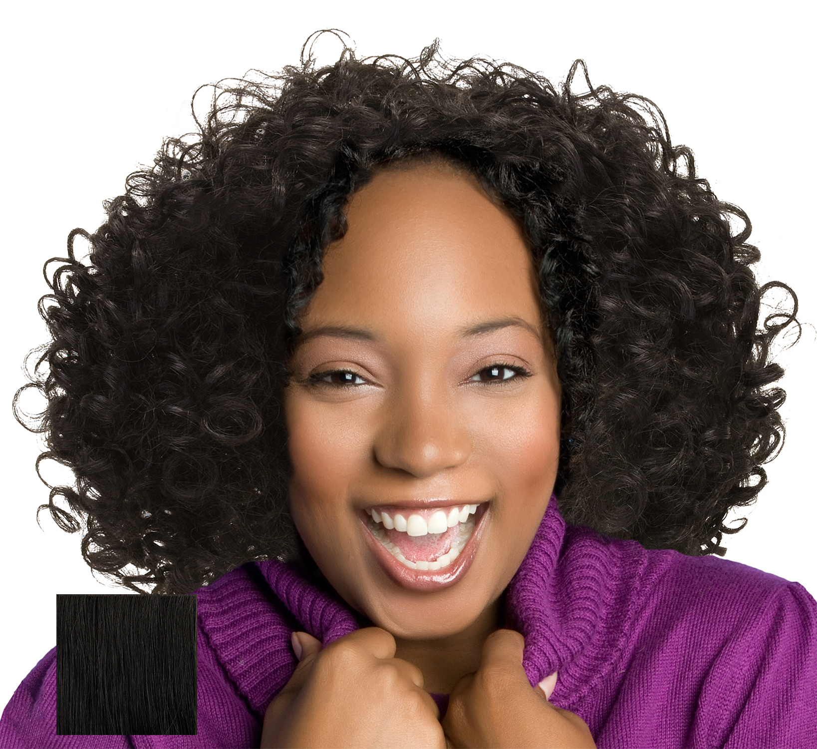 Curly Afro Wig with Bangs Short Kinky Curly Wigs for Black Women Black Hair New - Picture 12 of 44