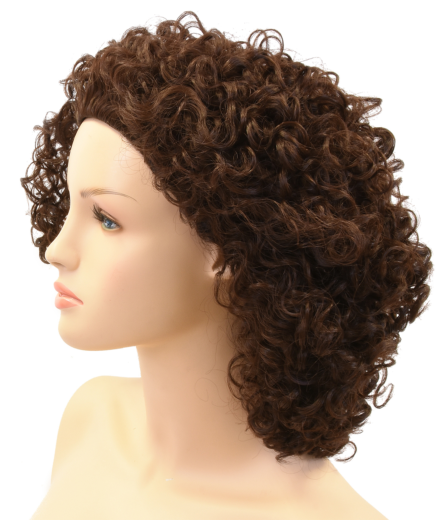 Curly Afro Wig with Bangs Short Kinky Curly Wigs for Black Women Black Hair New - Picture 29 of 44