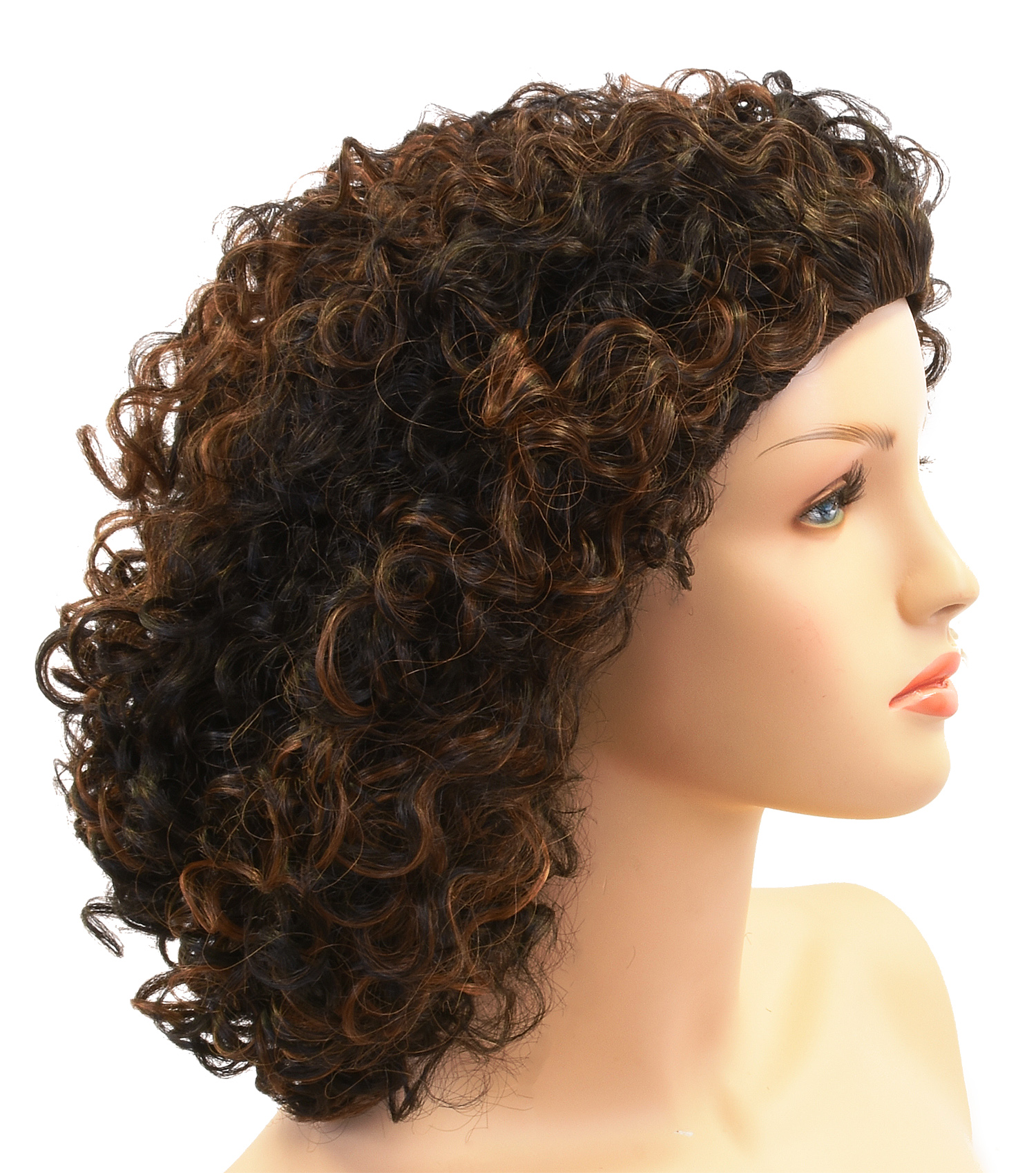 Curly Afro Wig with Bangs Short Kinky Curly Wigs for Black Women Black Hair New - Picture 8 of 44