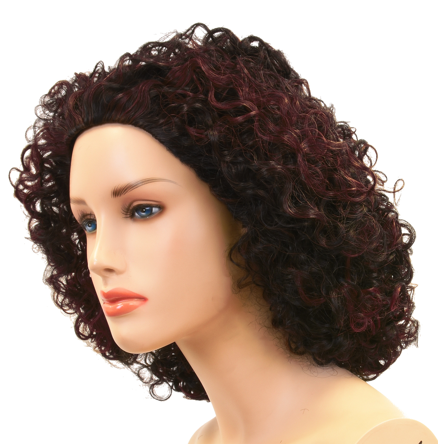 Curly Afro Wig with Bangs Short Kinky Curly Wigs for Black Women Black Hair New - Picture 42 of 44
