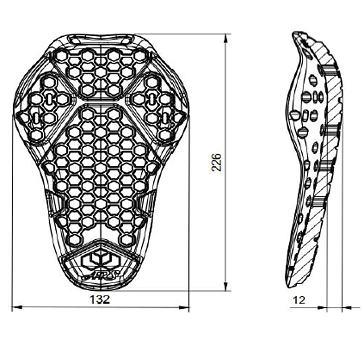 ARS AP-EVO Replacement Elbow Pad EN1621-1:2012 Level 1 Protection Set Of 2
