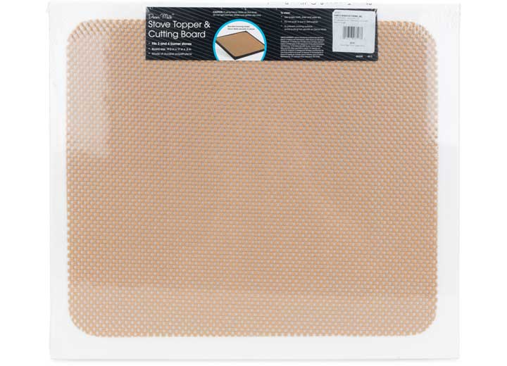 Camco 43707 Decor-Mate RV Stove Topper & Cutting Board - White