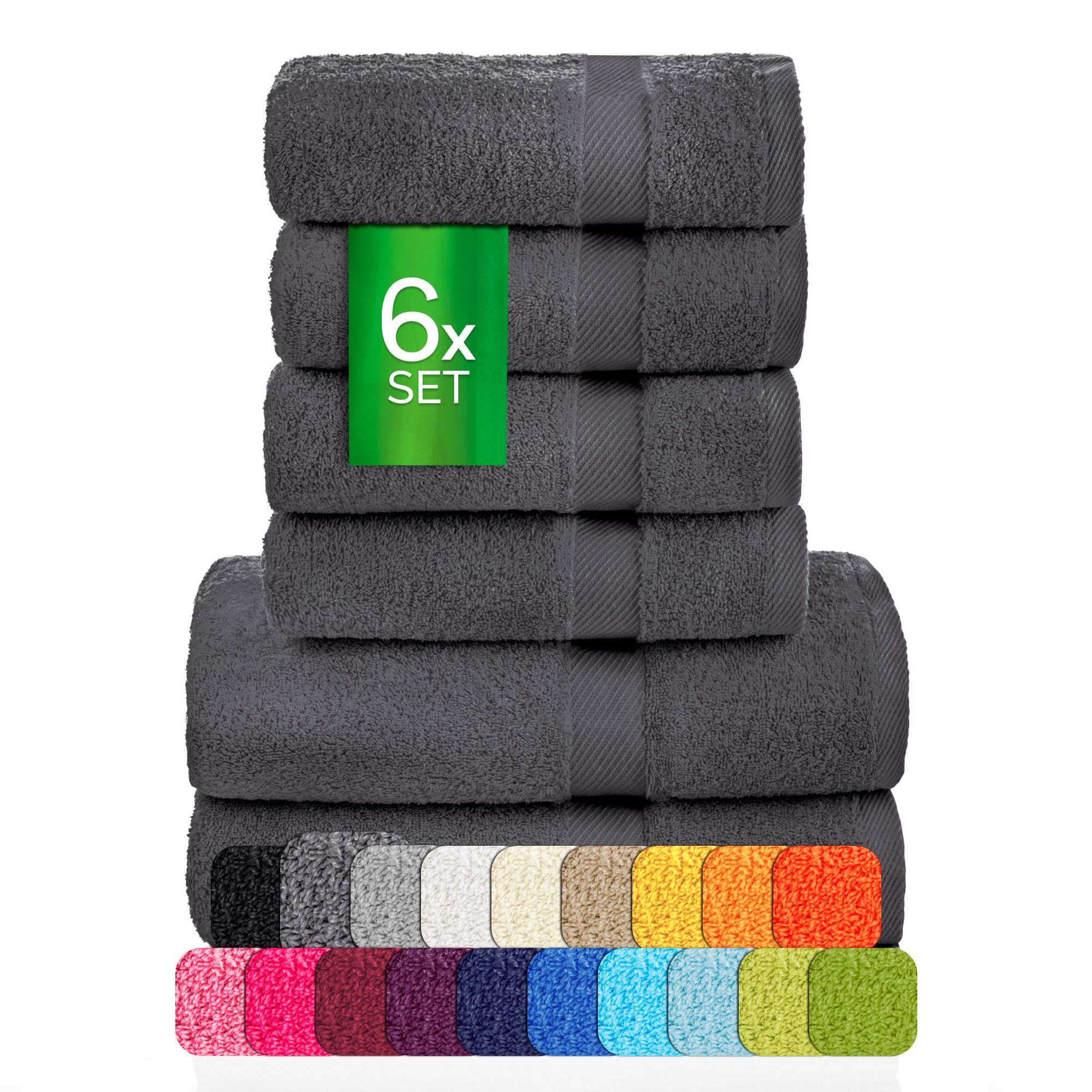 Handtücher Duschtücher Set - etérea Carli 6er Set 100% Baumwolle - Soft & Weich - Bild 9 von 78