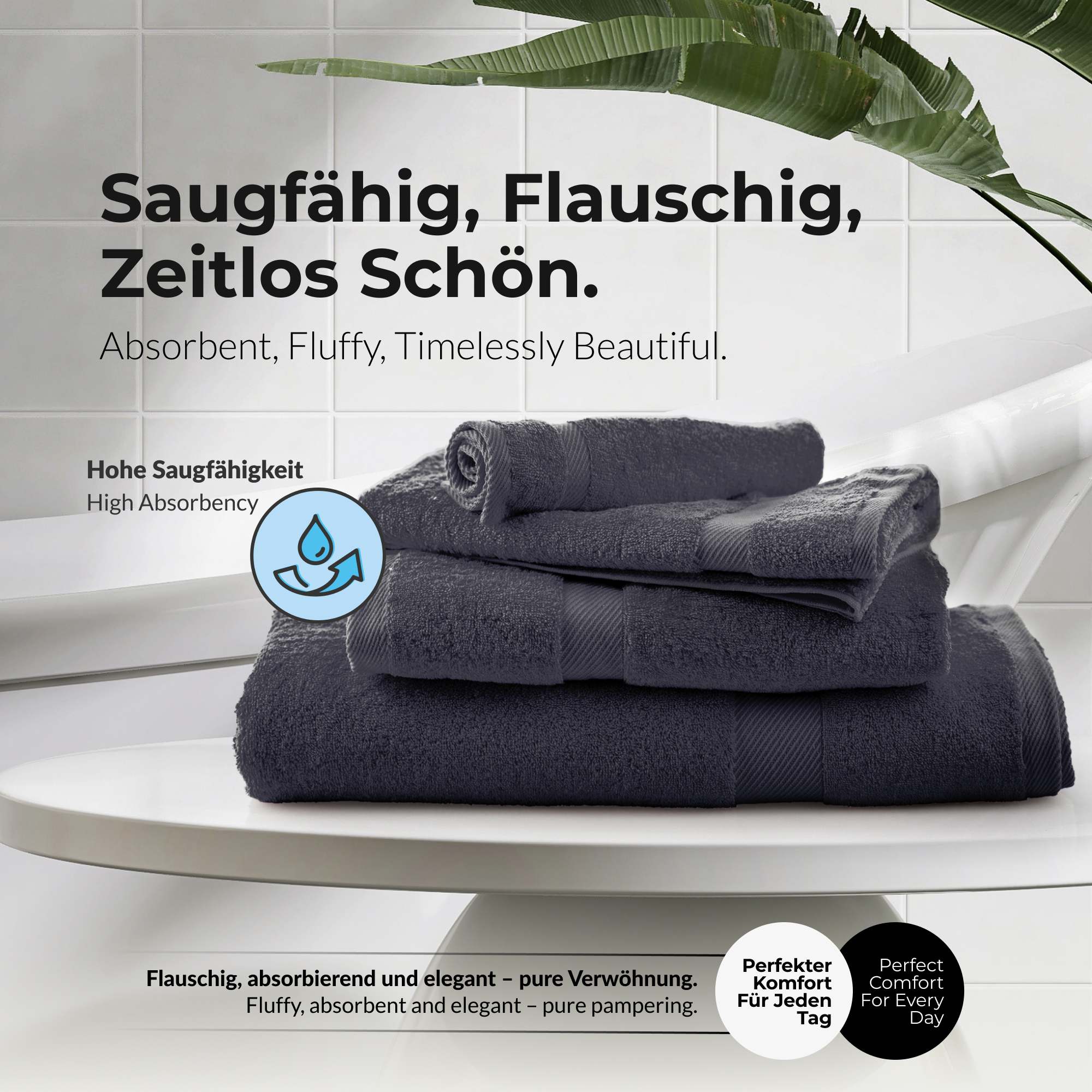 Handtücher Duschtücher Set - etérea Carli 6er Set 100% Baumwolle - Soft & Weich - Bild 11 von 78