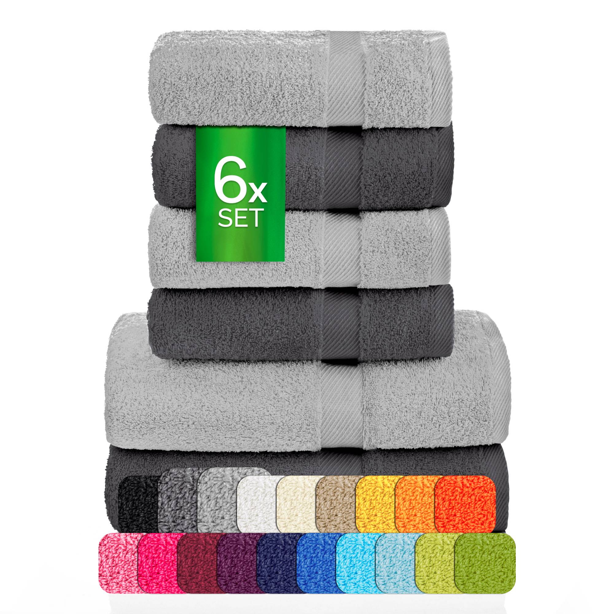 Handtücher Duschtücher Set - etérea Carli 6er Set 100% Baumwolle - Soft & Weich - Bild 17 von 78