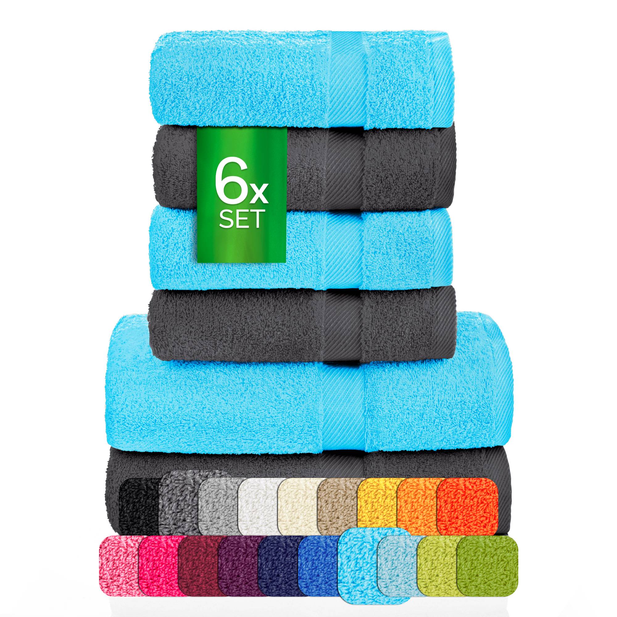 Handtücher Duschtücher Set - etérea Carli 6er Set 100% Baumwolle - Soft & Weich - Bild 19 von 78