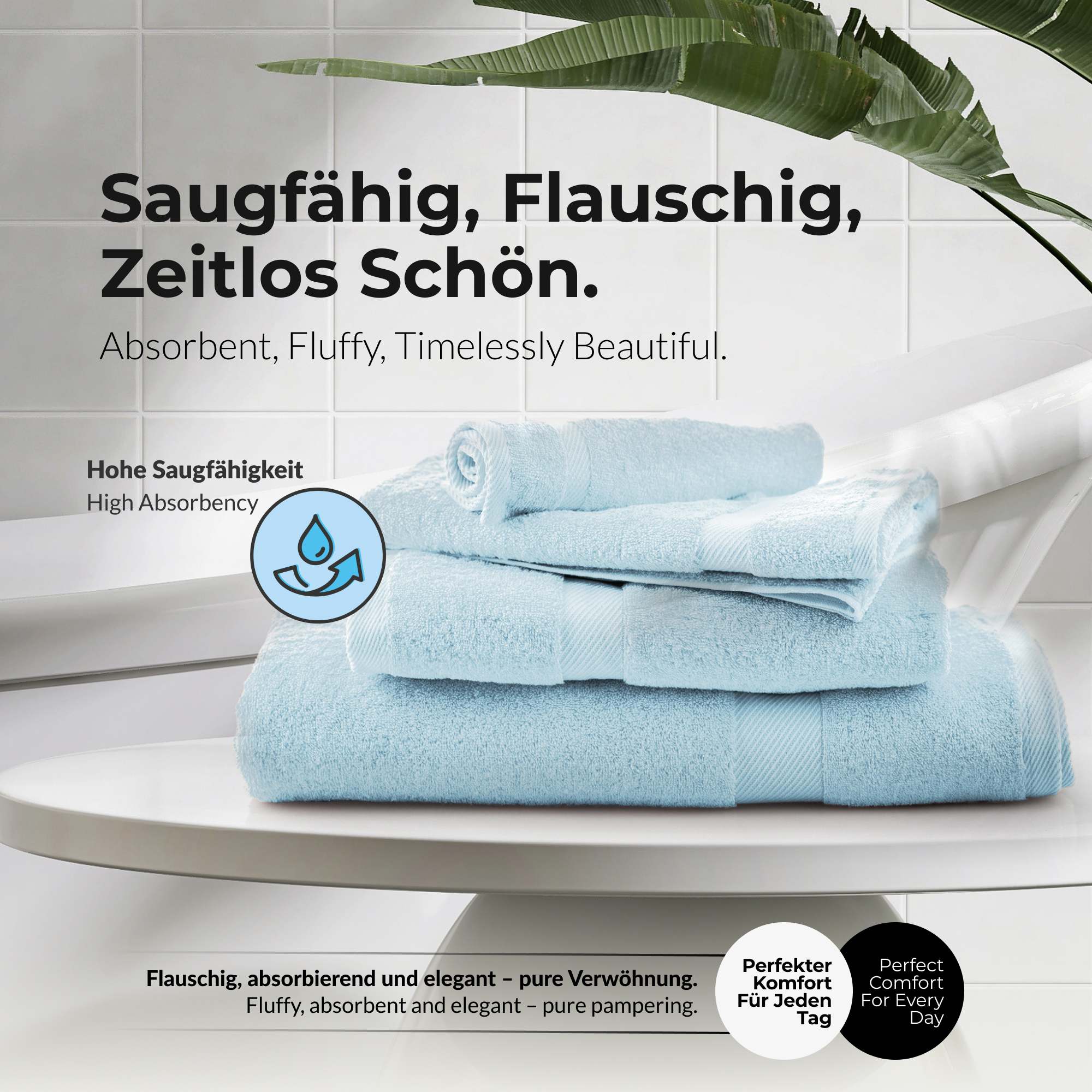 Handtücher Duschtücher Set - etérea Carli 6er Set 100% Baumwolle - Soft & Weich - Bild 23 von 78