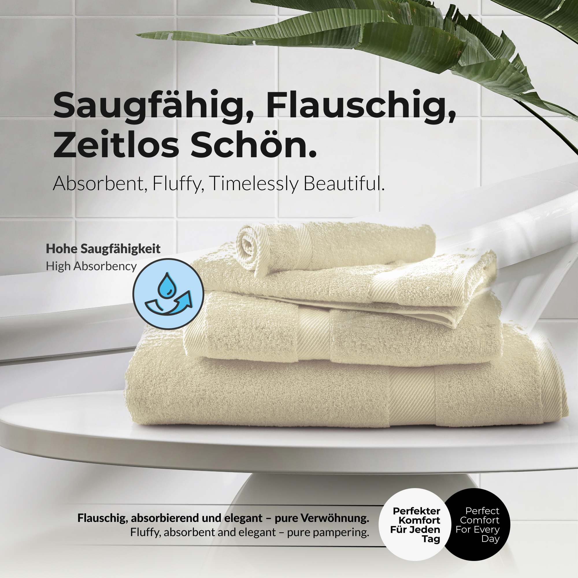 etérea Handtuch Serie Carli - Hand & Duschtücher aus 100% Baumwolle Soft & Weich - Bild 5 von 25