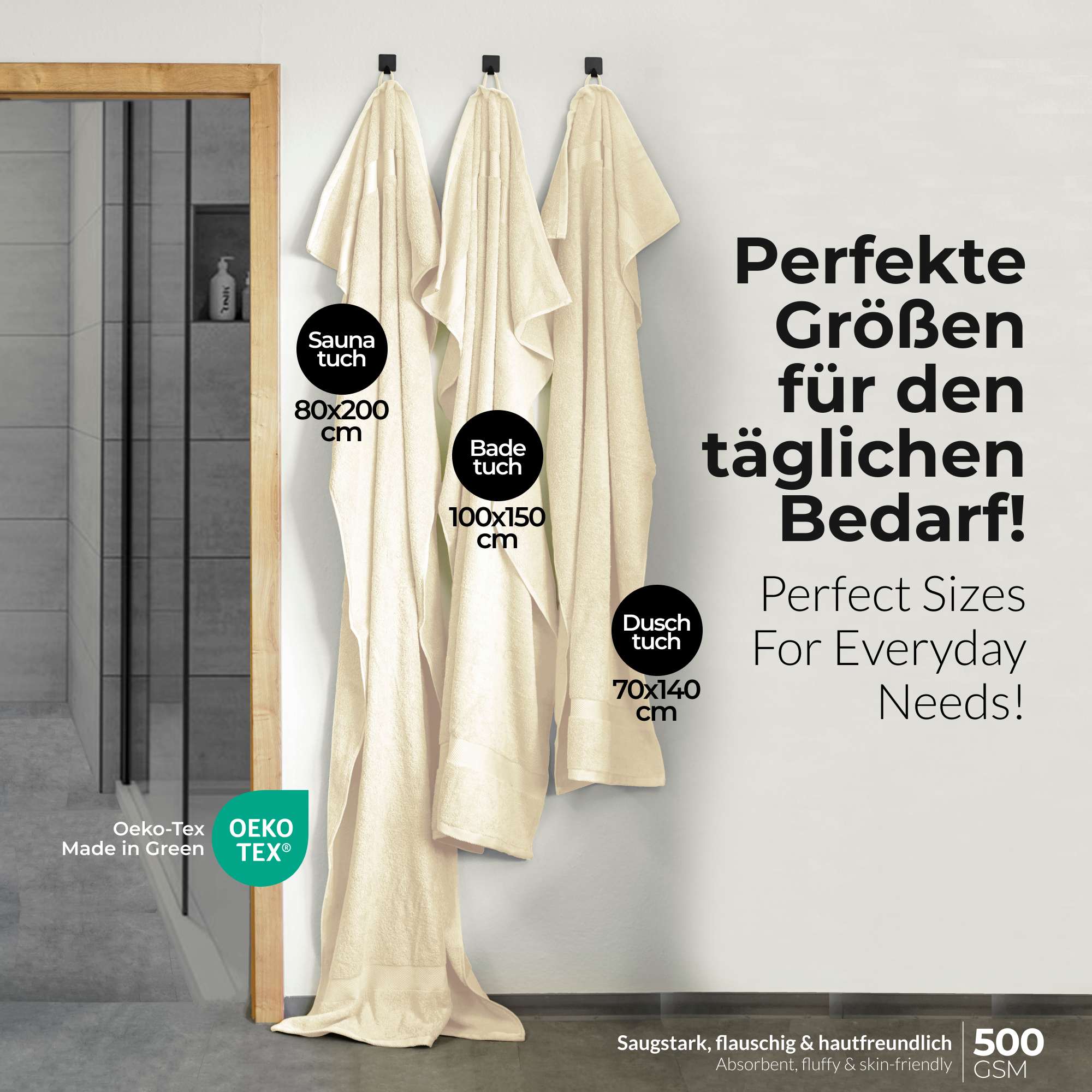 etérea Handtuch Serie Carli - Hand & Duschtücher aus 100% Baumwolle Soft & Weich - Bild 3 von 25