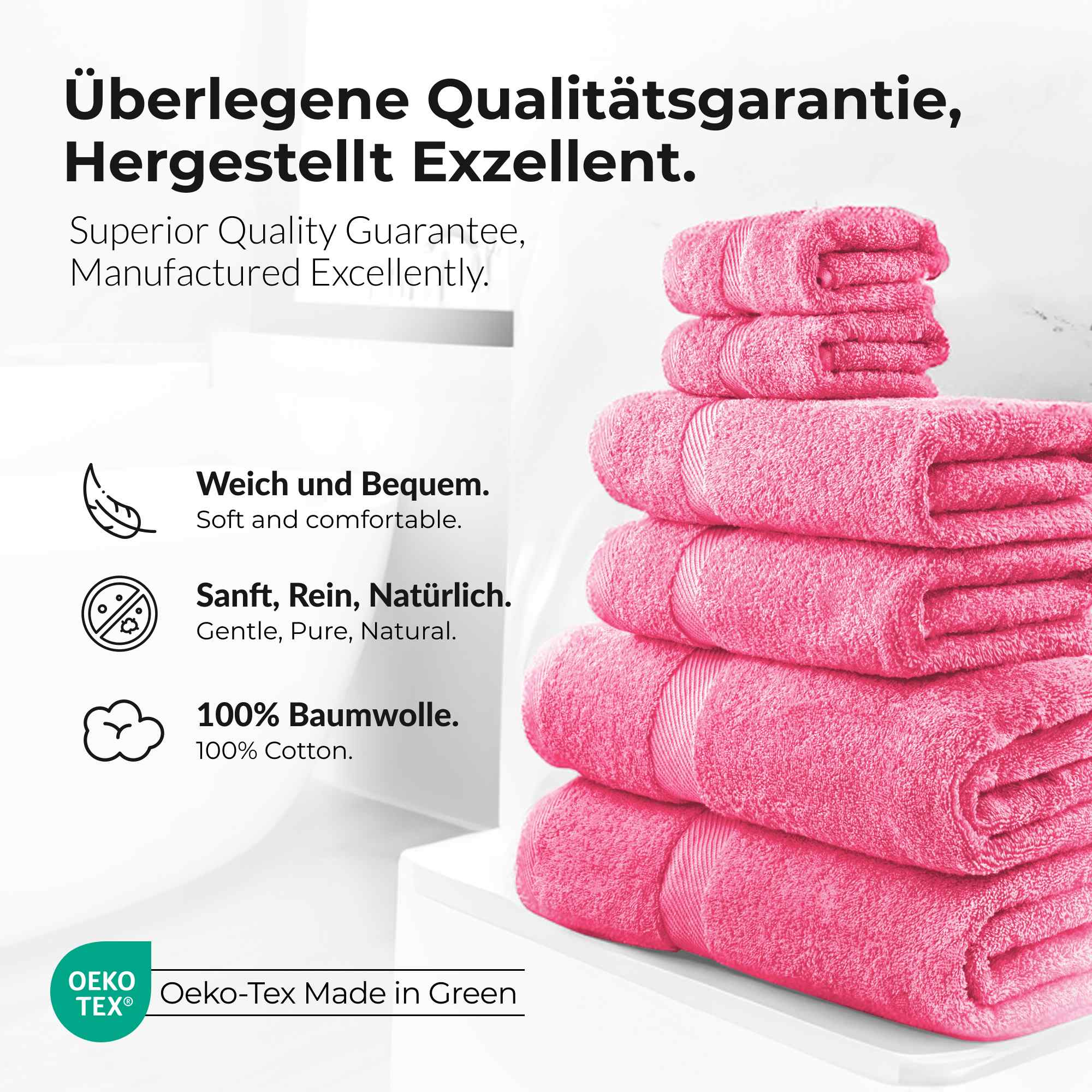 Handtücher Duschtücher Set - etérea Carli 6er Set 100% Baumwolle - Soft & Weich - Bild 46 von 78