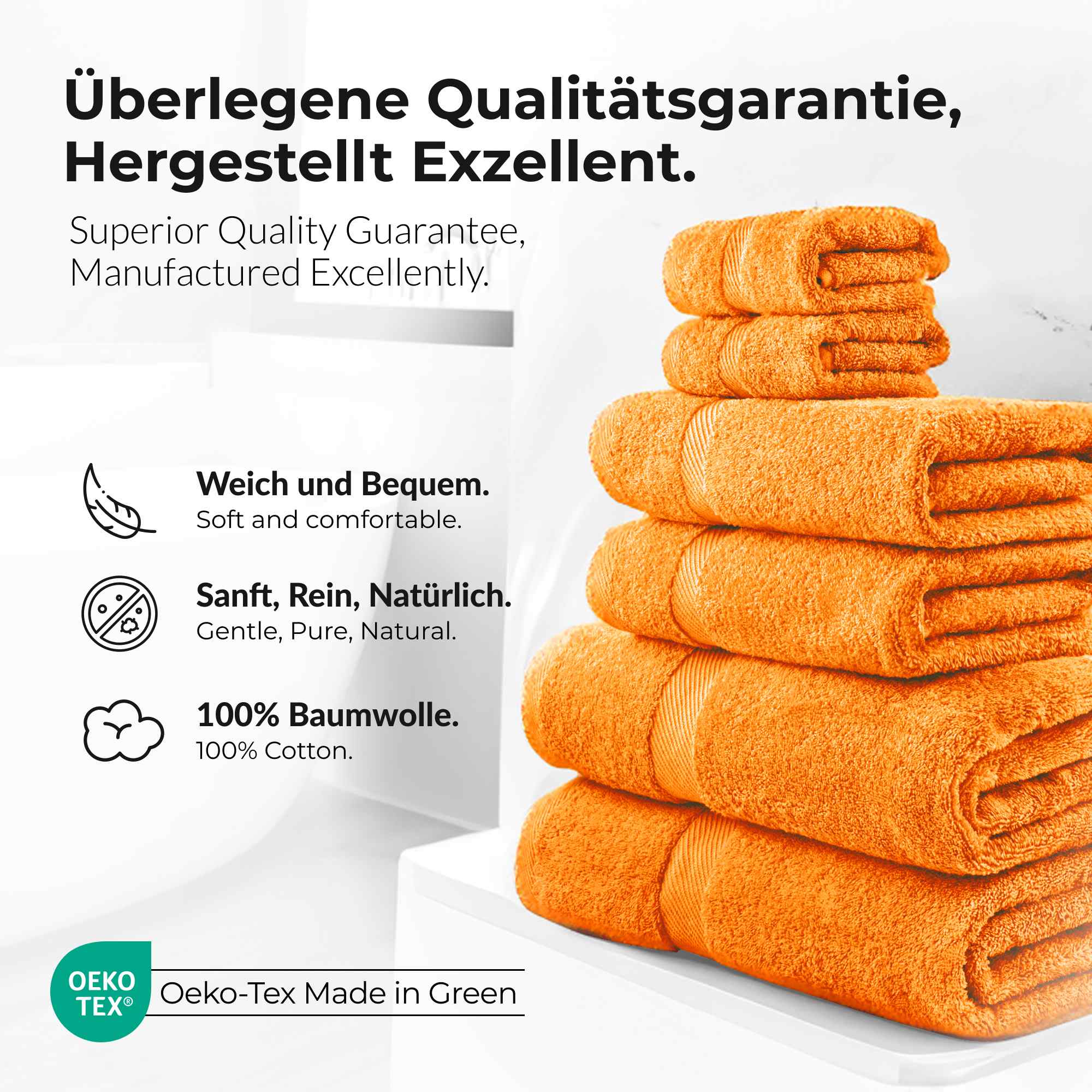 etérea Handtuch Serie Carli - Hand & Duschtücher aus 100% Baumwolle Soft & Weich - Bild 10 von 25