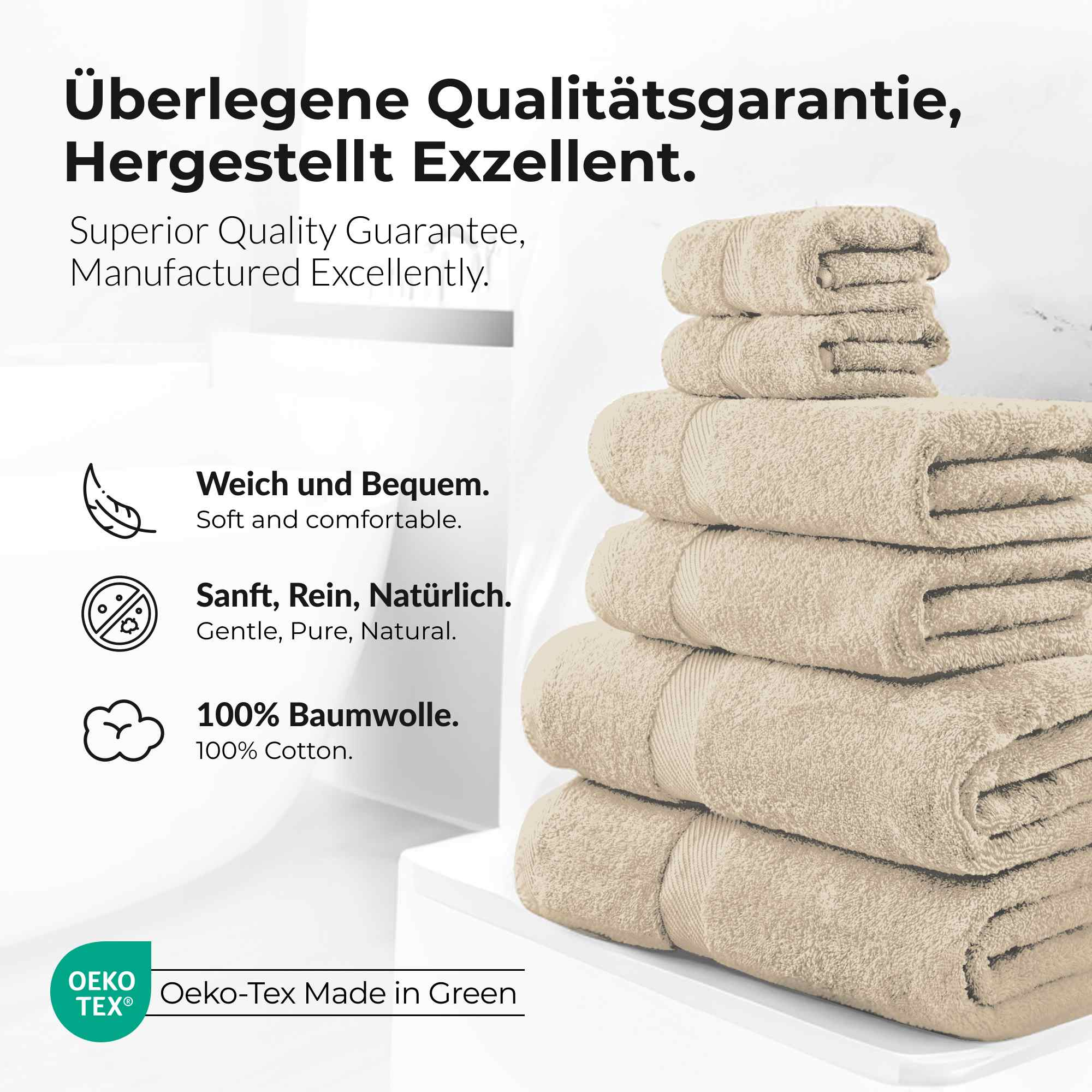 etérea Handtuch Serie Carli - Hand & Duschtücher aus 100% Baumwolle Soft & Weich - Bild 16 von 25