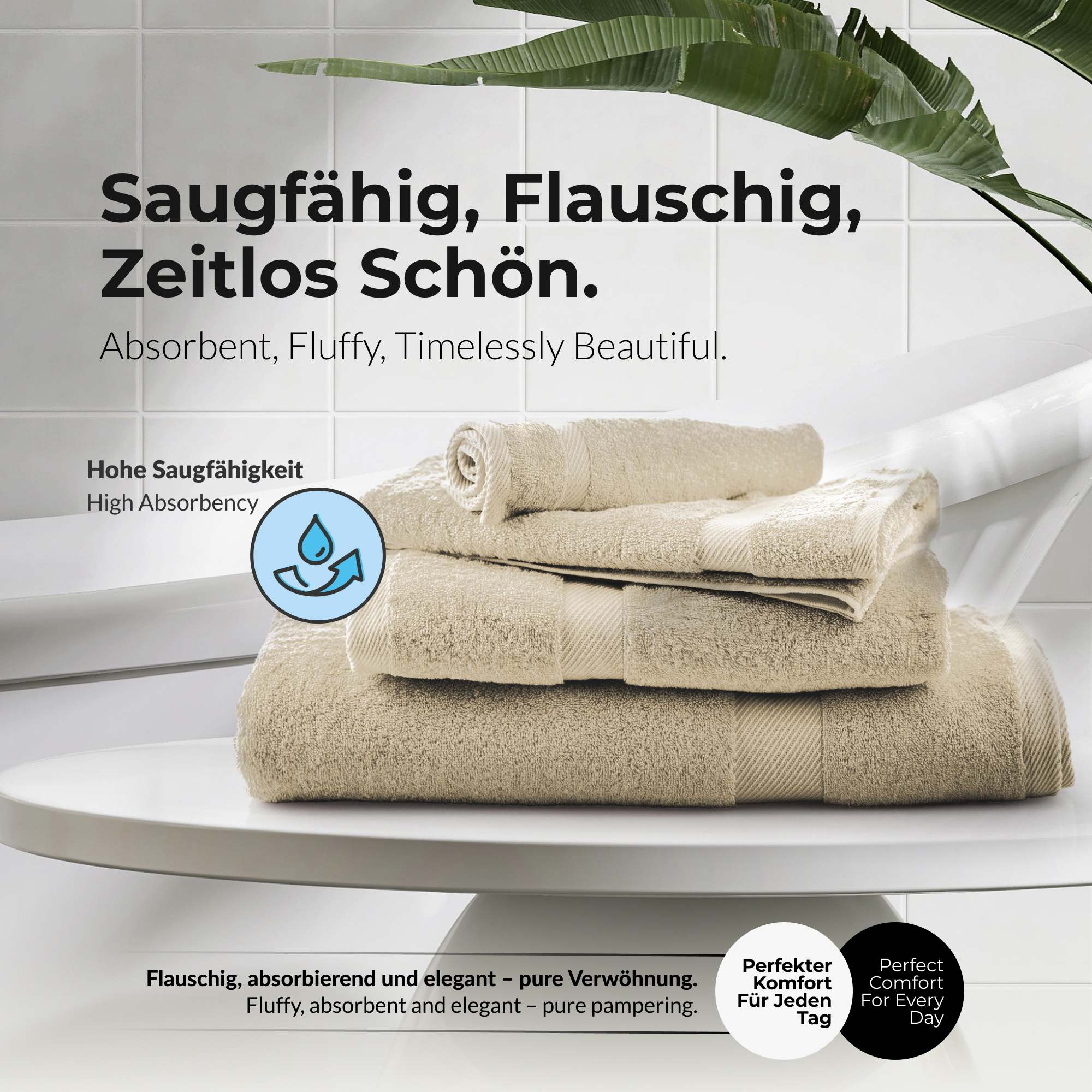 etérea Handtuch Serie Carli - Hand & Duschtücher aus 100% Baumwolle Soft & Weich - Bild 17 von 25
