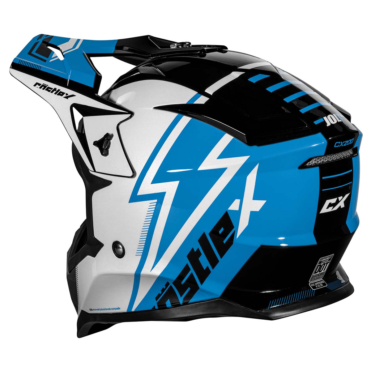 Castle X CX200 Jolt Moto Helmet - Picture 14 of 15