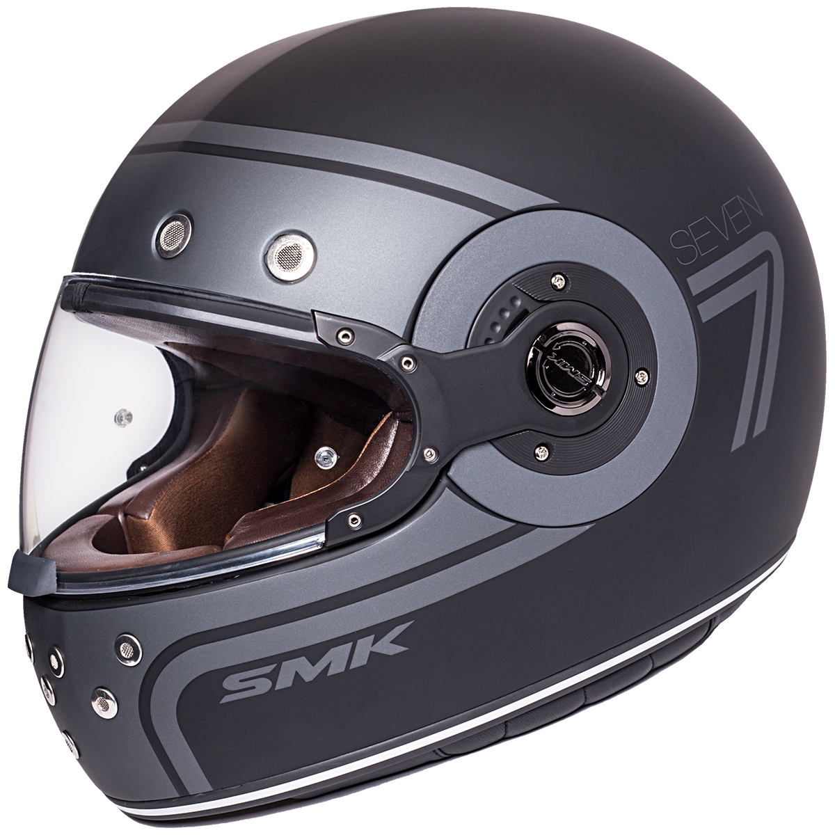 SMK Helmets Retro Full Face Motorcycle Helmet - Picture 25 of 27