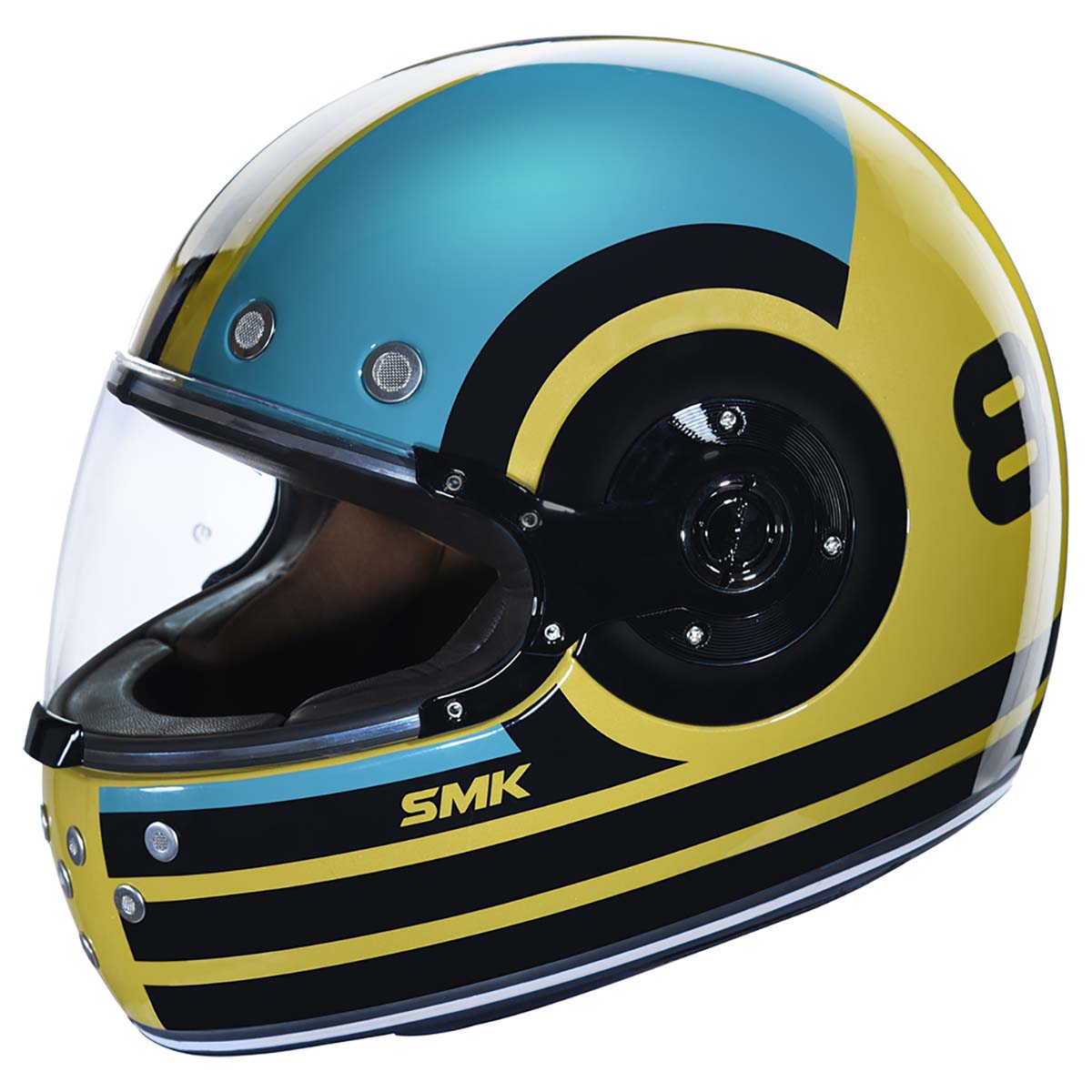 SMK Helmets Retro Full Face Motorcycle Helmet - Picture 17 of 27