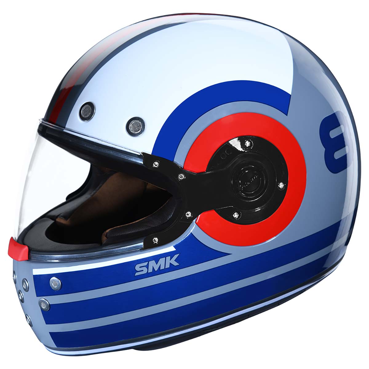 SMK Helmets Retro Full Face Motorcycle Helmet - Picture 15 of 27