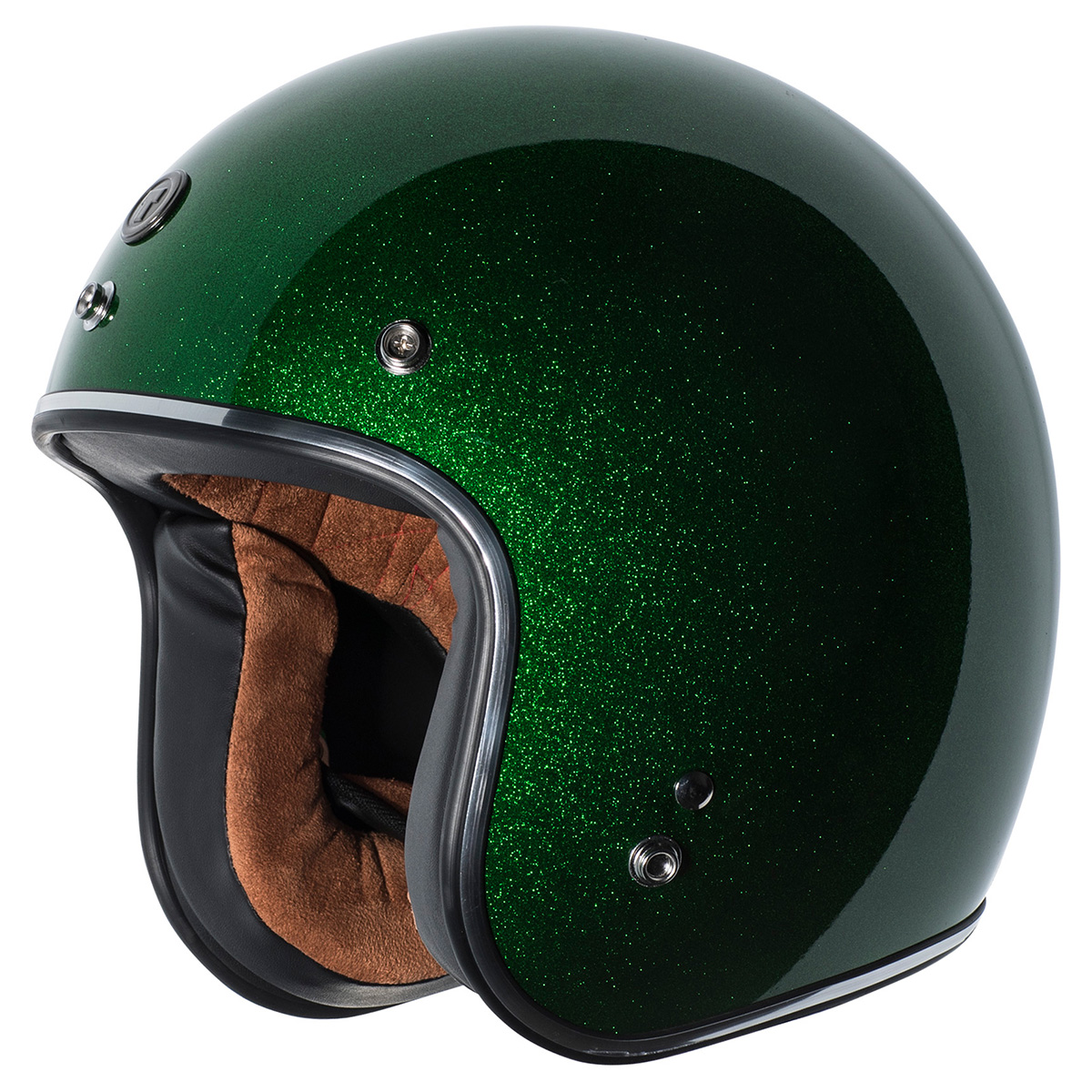 Torc T-50 Retro Open Face Mega Flake Helmet - Picture 9 of 16