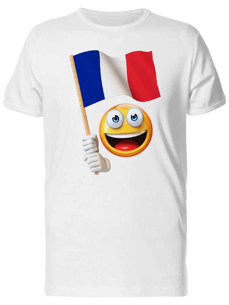 happy emoji with french flag tee men s image by shutterstock ebay ebay