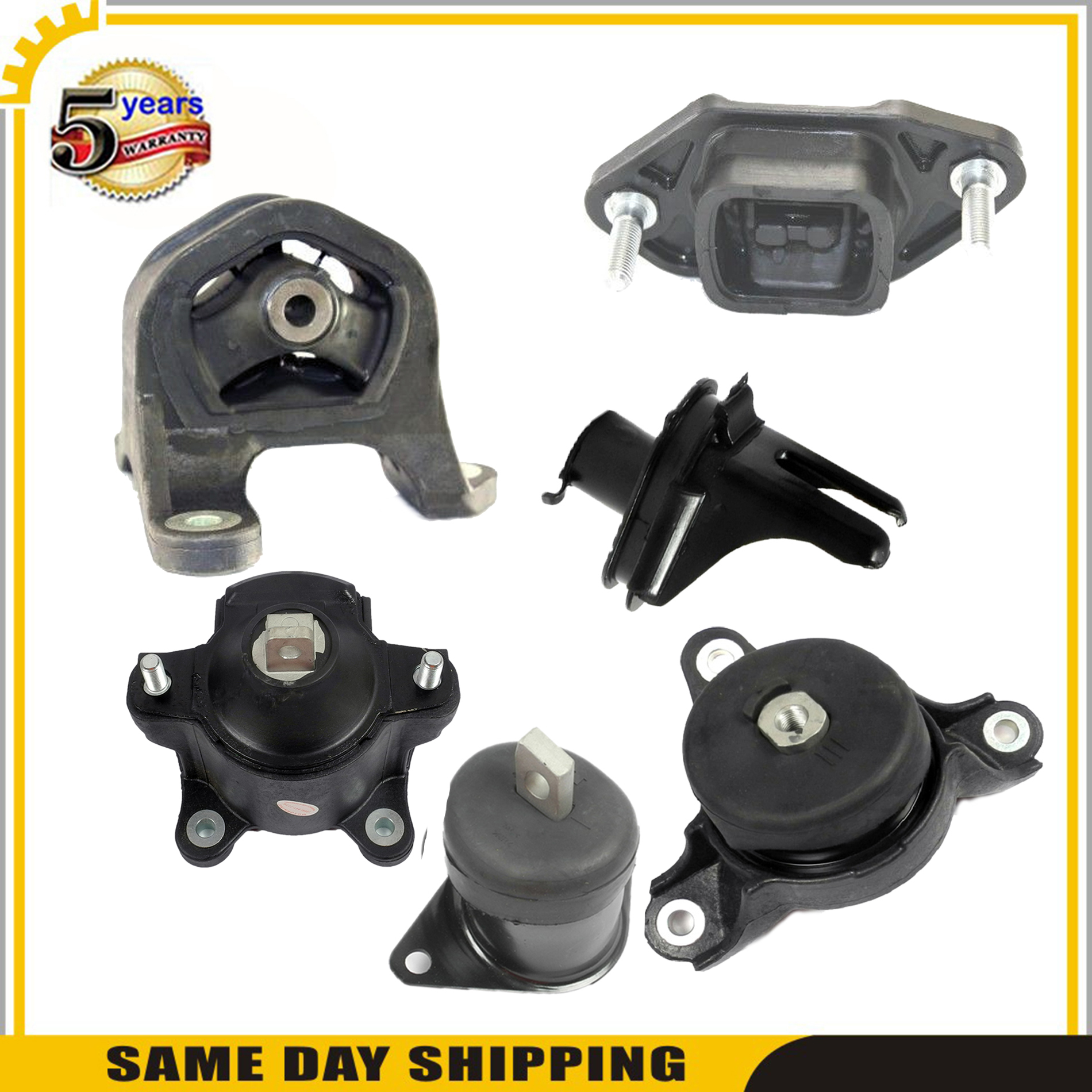 Engine Motor & Transmission Mount 6PCS Set For Honda Accord 2.4L FWD