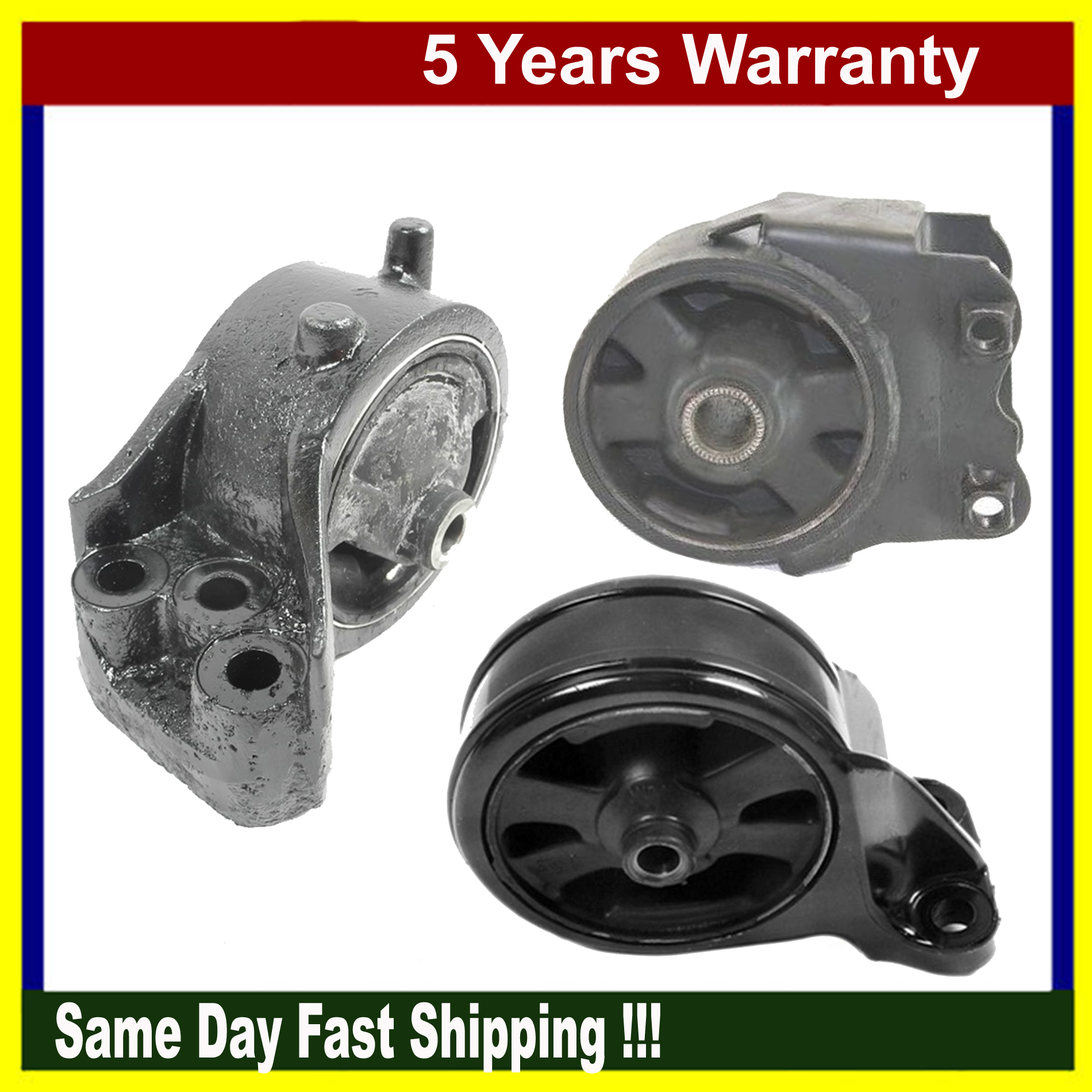 3PCS Engine Motor Mount For Hyundai Sonata Base Sedan FWD 2.4L 7100
