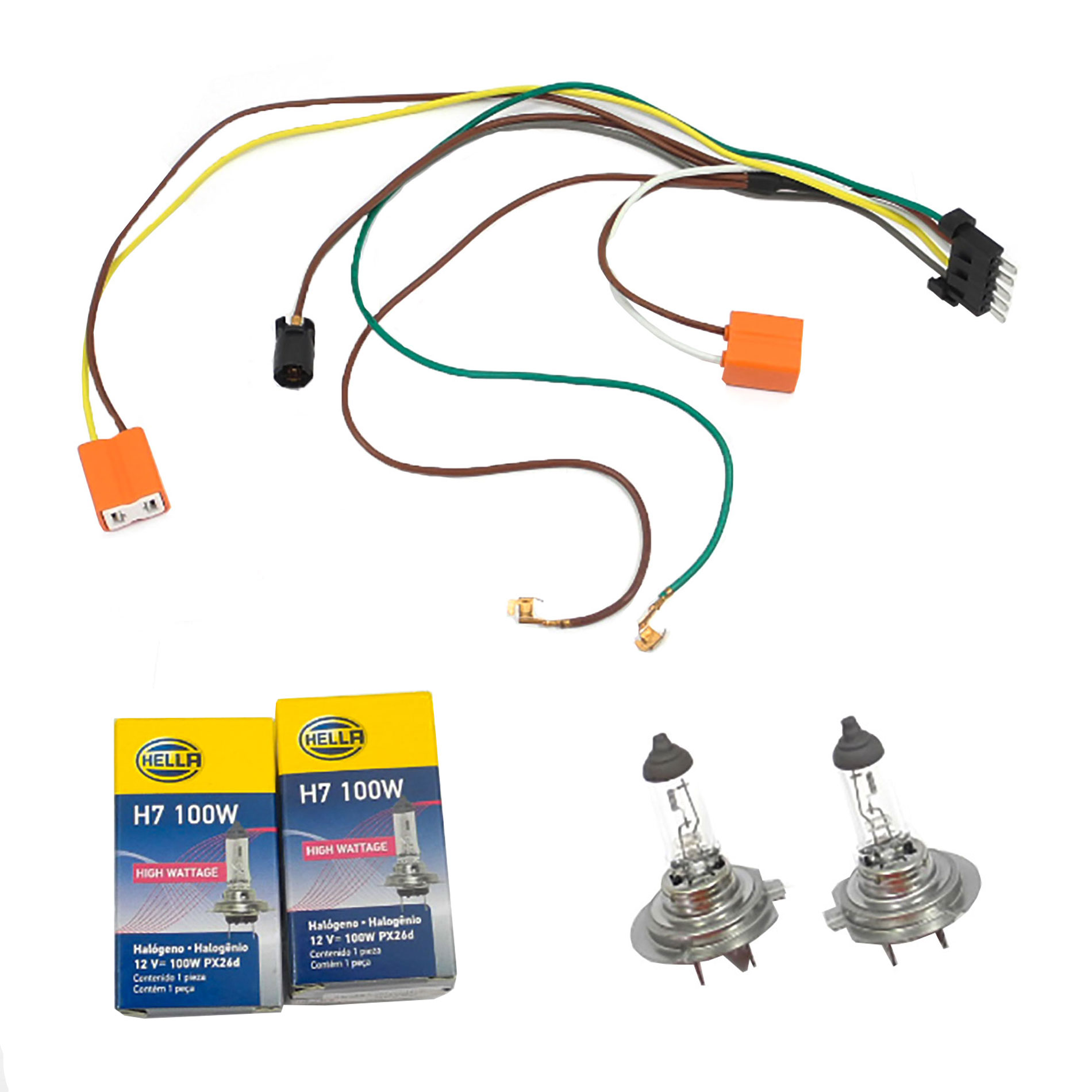 For Benz C32 C240 C230 L /R Headlight Wiring Harness & Headlight
