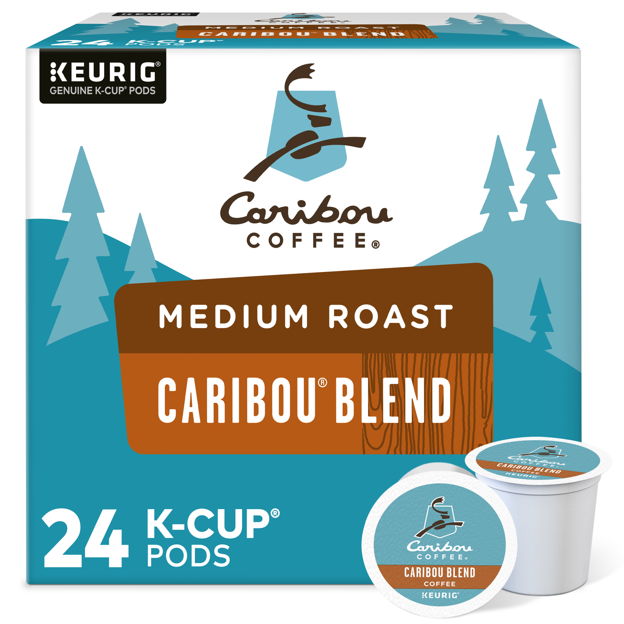 Caribou Coffee K-Cups 24 Count - Medium Roast Arabica Blend For Keurig  Brewers (Free Express Shipping)