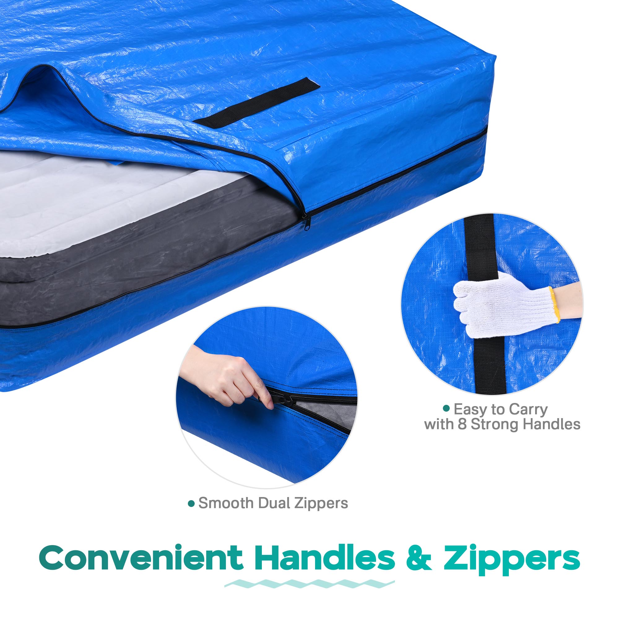 Full XL Size Heavy Duty Mattress Bag Protector for Moving Storage with Zipper - Picture 3 of 5