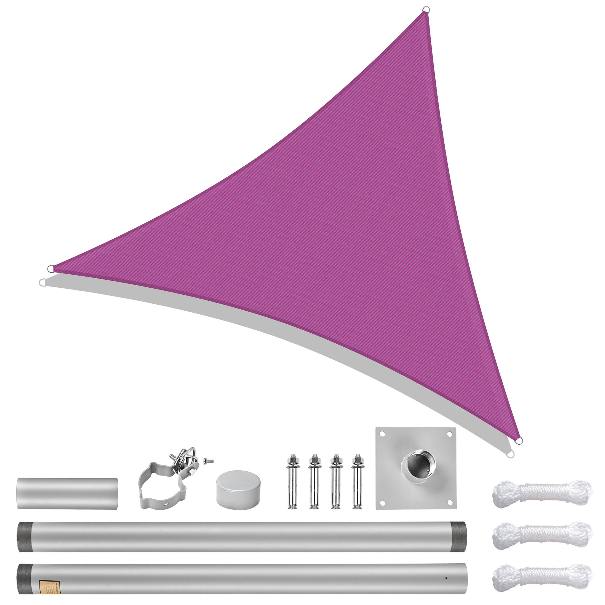 Yescom Sun shade sail & pole kit 97% UV Block Commercial events Beach Playground - Picture 26 of 30