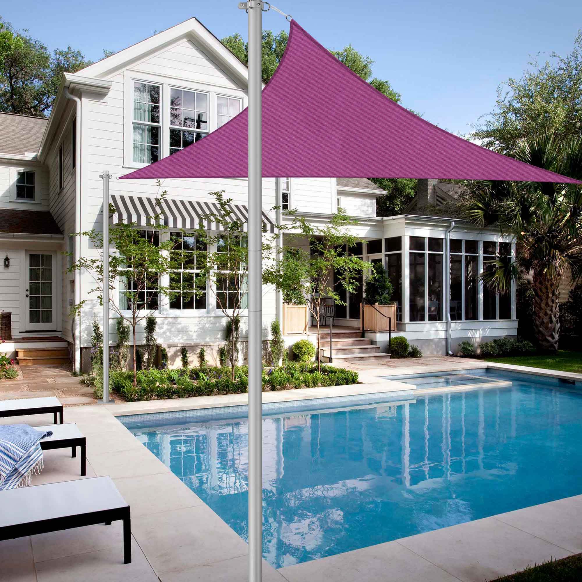 Yescom Sun shade sail & pole kit 97% UV Block Commercial events Beach Playground - Picture 27 of 30