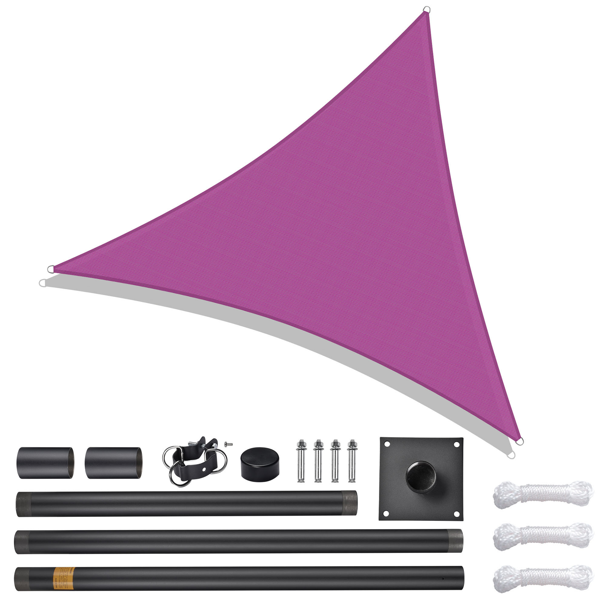 Yescom Sun shade sail & pole kit 97% UV Block Commercial events Beach Playground - Picture 21 of 30