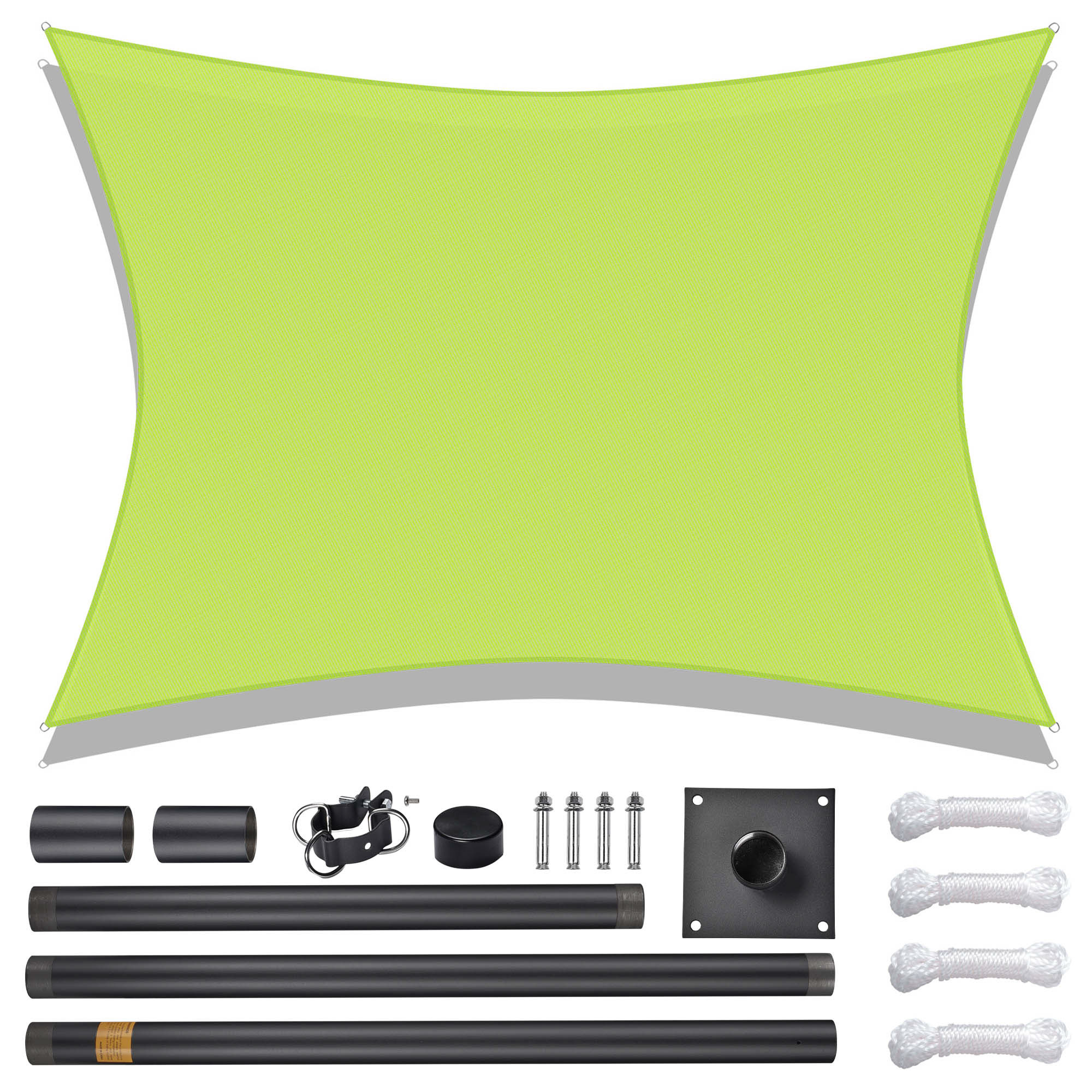 Yescom Sun shade sail & pole kit 97% UV Block Commercial events Beach Playground - Picture 11 of 30